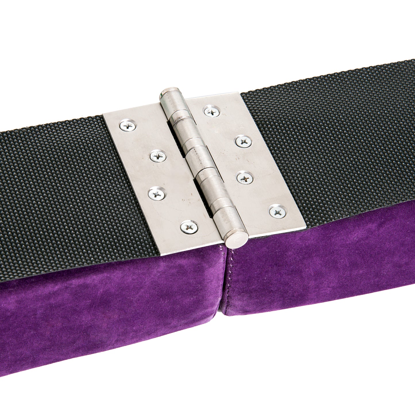 HOMCOM Suede Upholstered Wooden Folding Balance Beam Trainer Purple