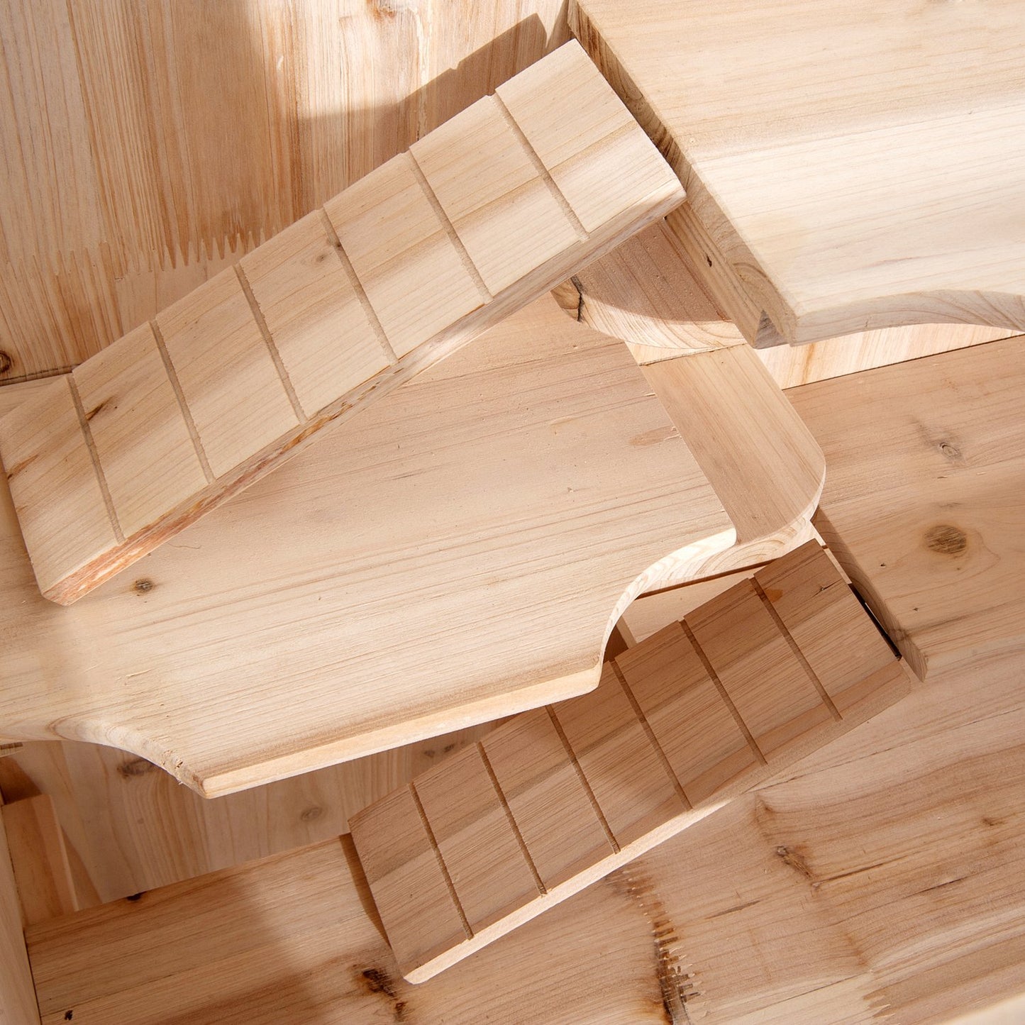 PawHut Wooden Hamster Cage Small Pet Supplies W/Run, 12Hx7,5W cm