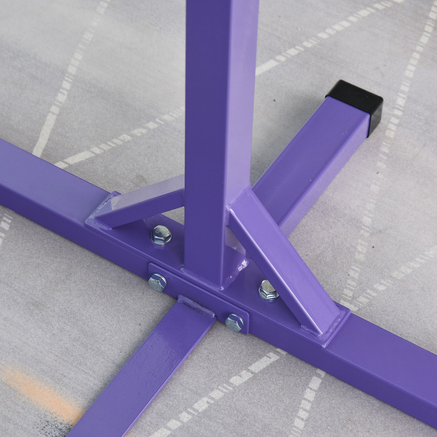 HOMCOM Steel Frame Adjustable Horizonal Gymnastics Bar For Kids Home Gym Training Purple