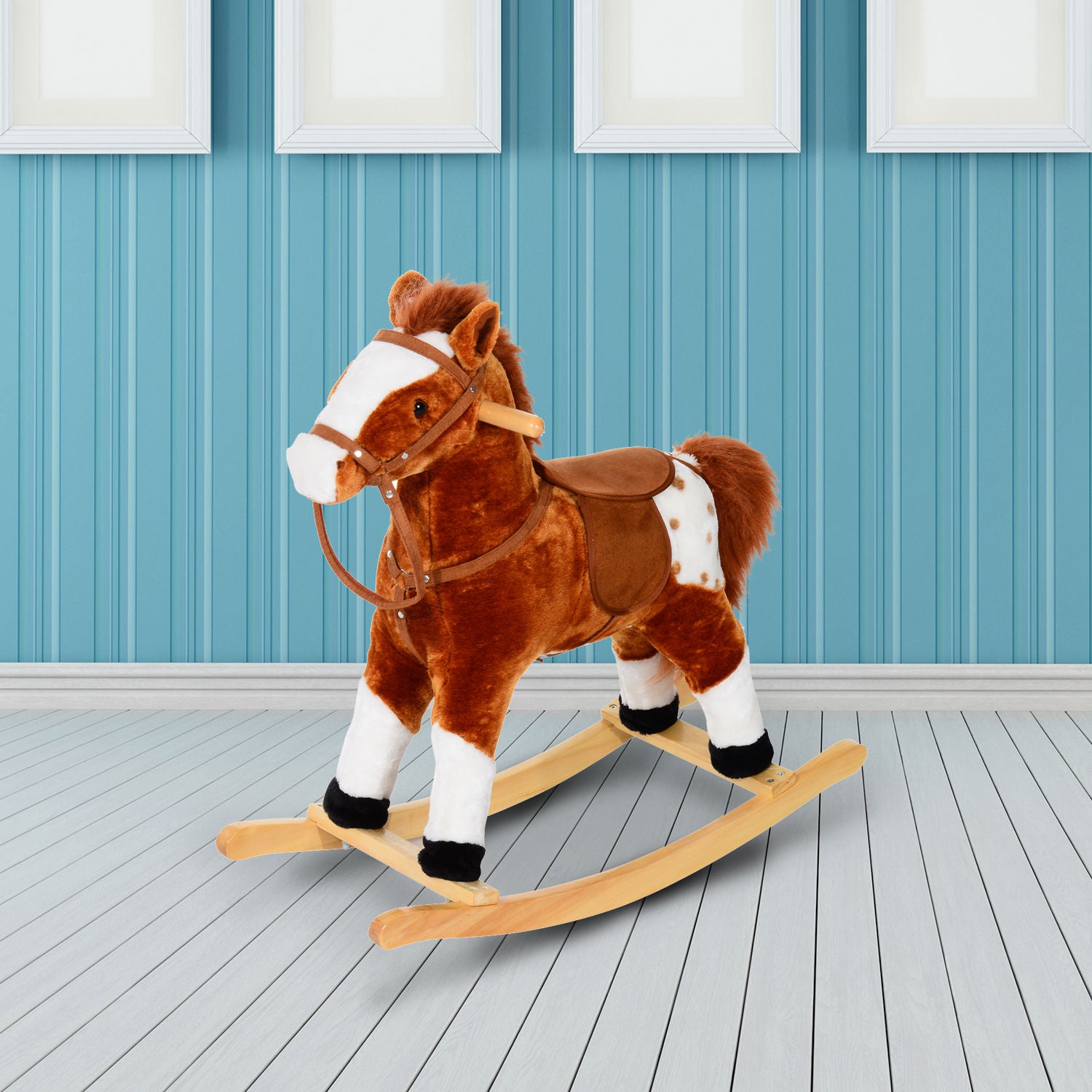 Stuffed sales rocking horse