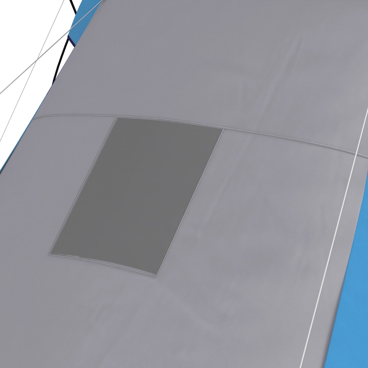 Outsunny Large Camping Tent Tunnel Tent with 2 Bedroom and Living Area, 2000mm Waterproof, Portable with Bag for 4-6 Man, Blue