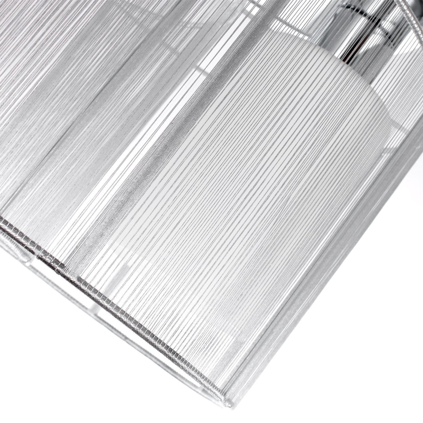 HOMCOM 40x25cm Metal Ceiling Light Pendant with Fabric Finish White
