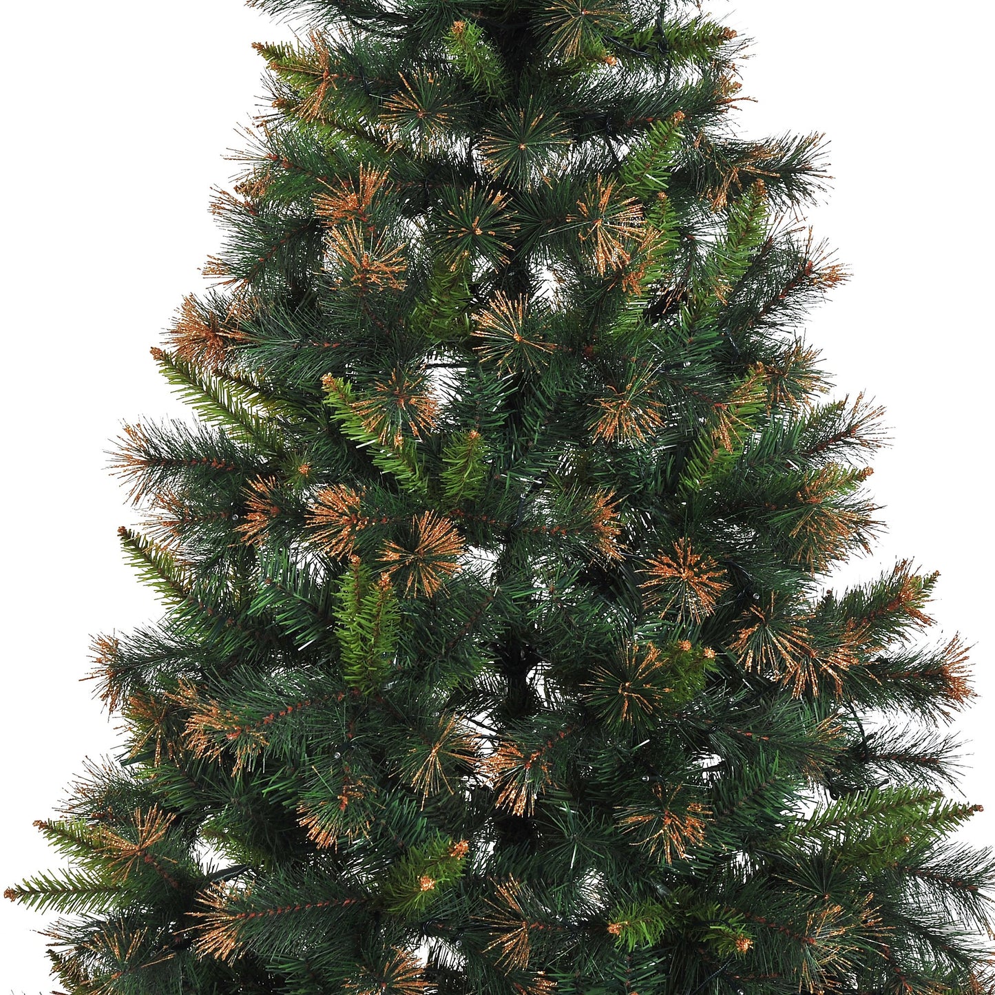 HOMCOM 6FT Pre-Lit Artificial Christmas Tree, Metal Stand-Green