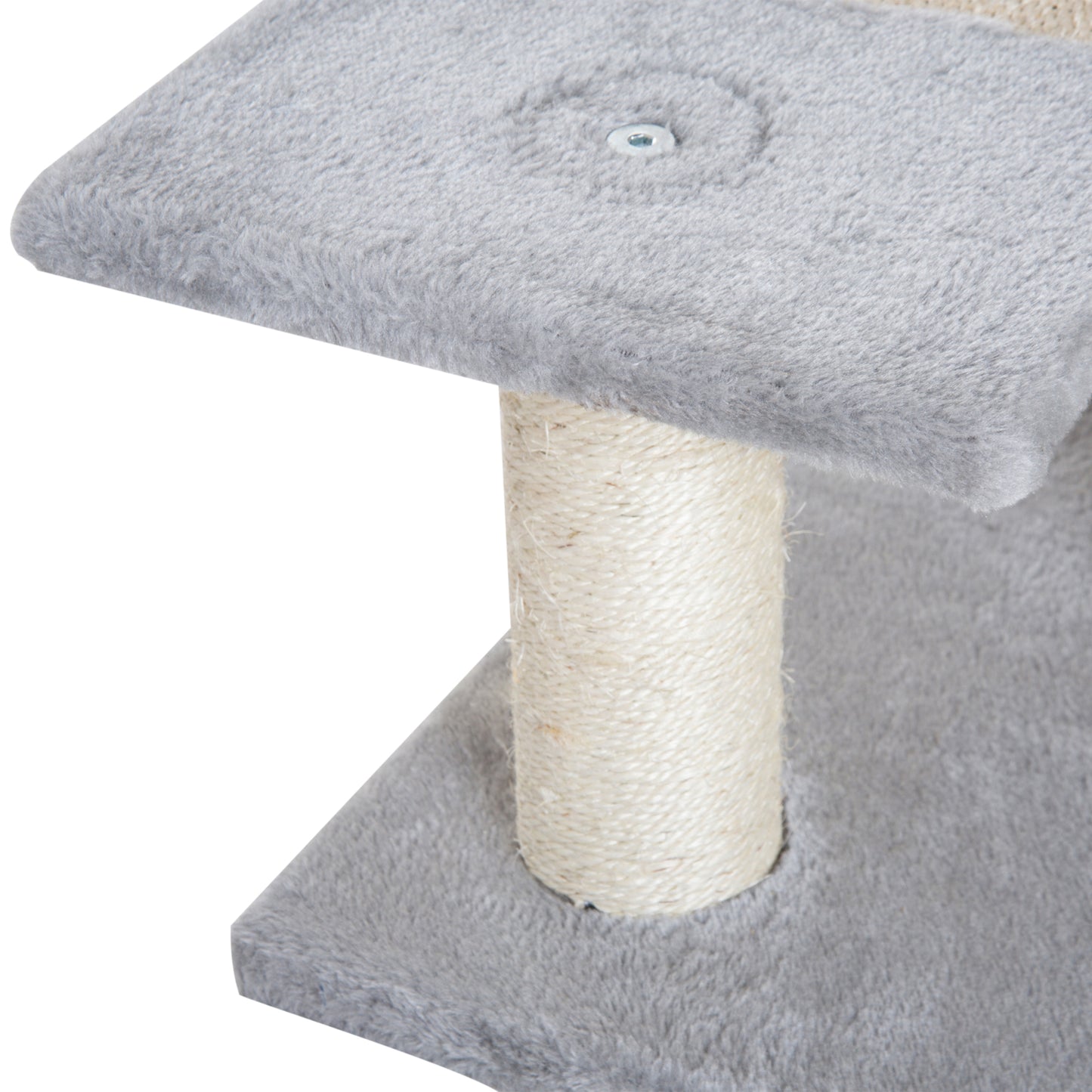 PawHut Plush Cat Tree Activity Center-Grey
