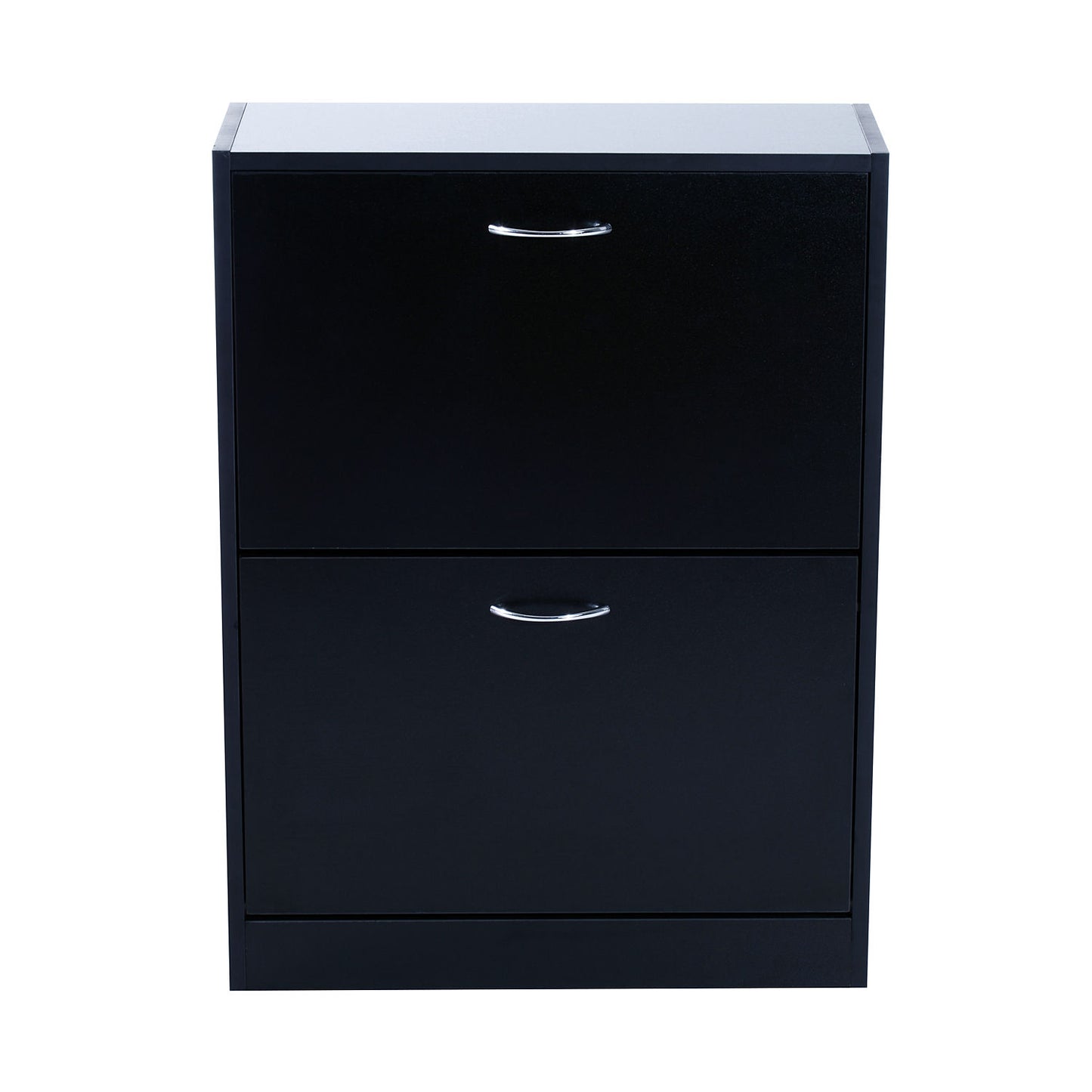 HOMCOM Shoe Cabinet, 60Lx24Dx80H cm-Black/White