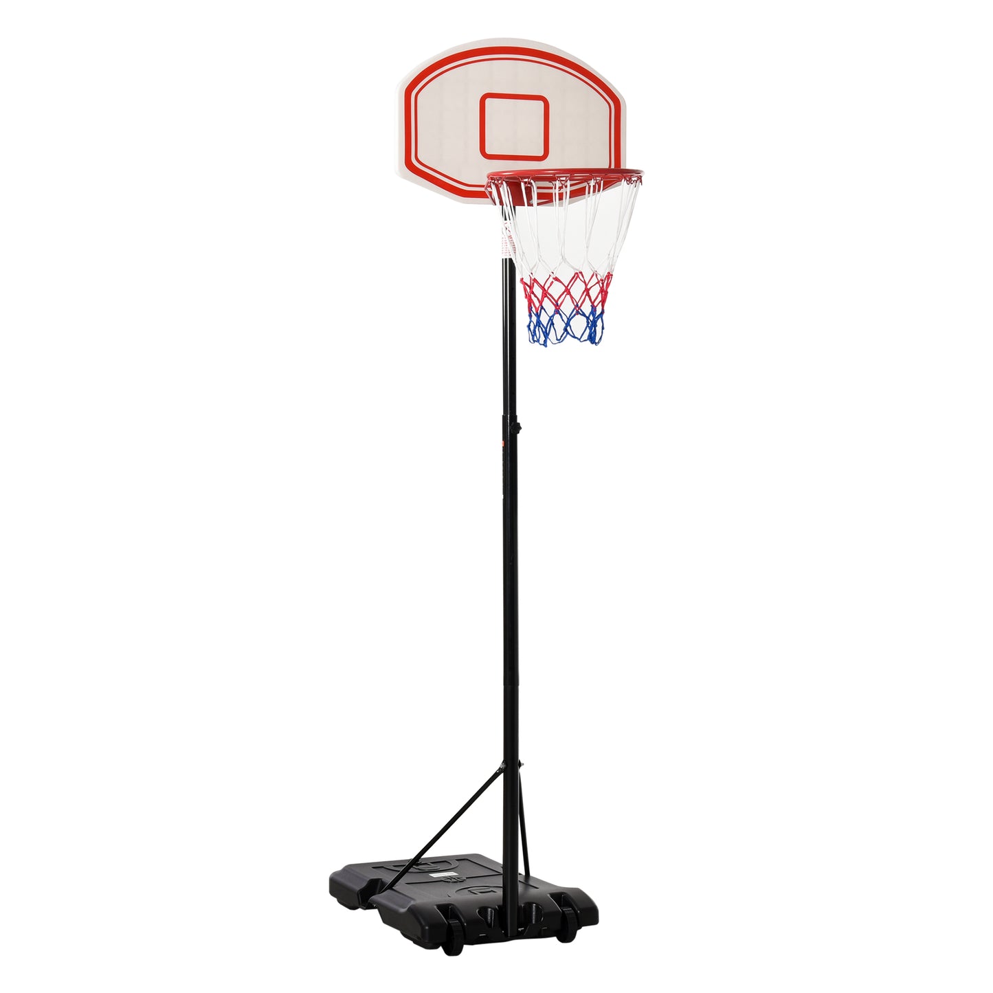 HOMCOM Portable Basketball Stand 175-215cm Adjustable Height Sturdy Rim Hoop Base Net