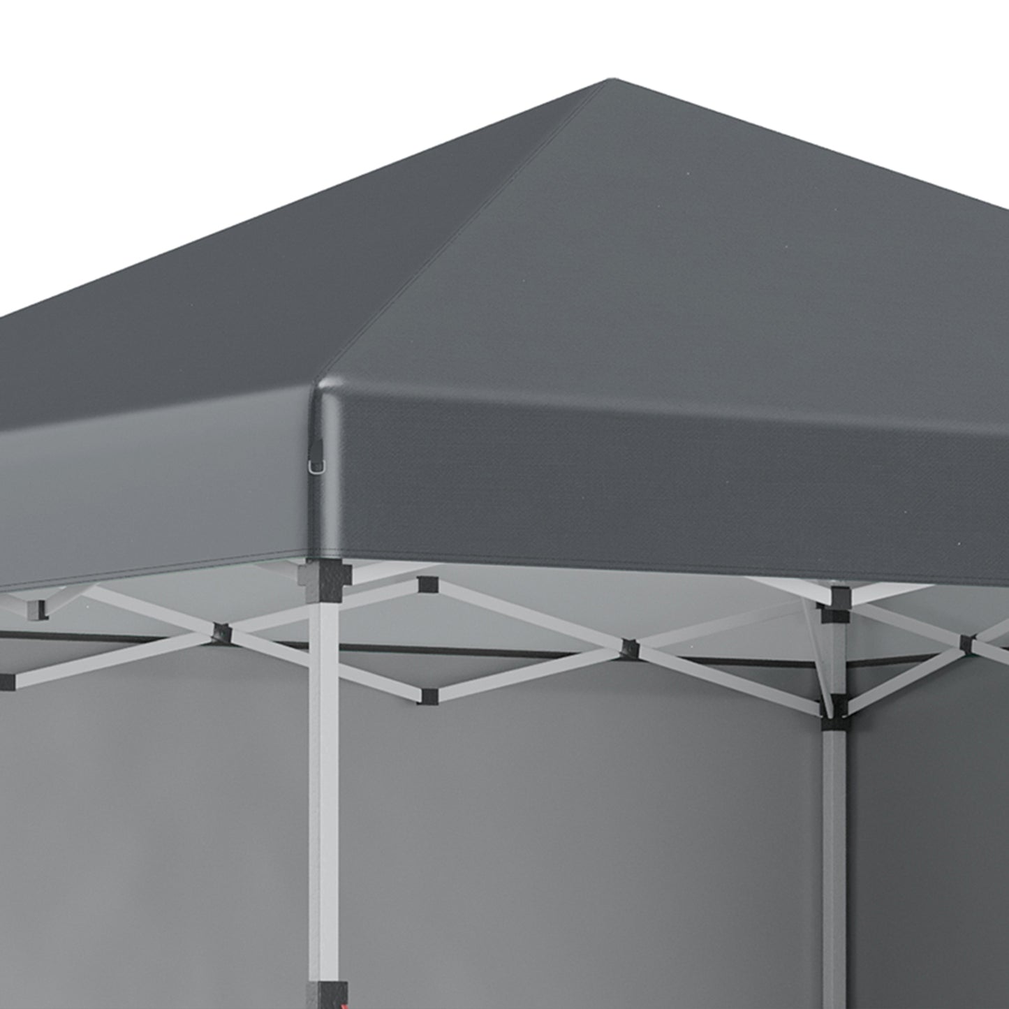 Outsunny 3 x 3 (M) Pop Up Gazebo with 2 Sidewalls, Leg Weight Bags and Carry Bag, Height Adjustable Party Tent Event Shelter for Garden, Patio, Dark Grey