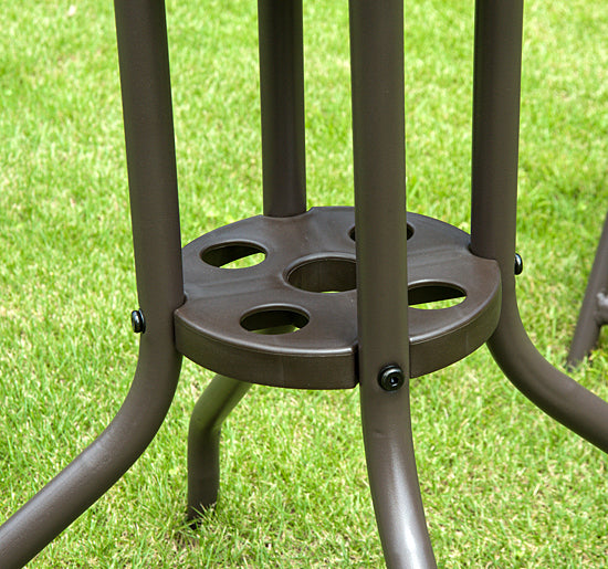 Outsunny 6 Pcs Bistro Set, Texteline-Black