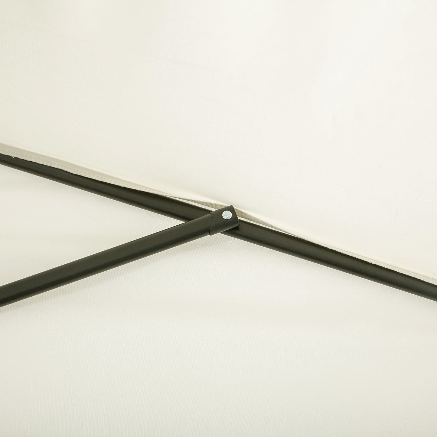 Outsunny 2.3m Half Steel Frame Outdoor Parasol Beige
