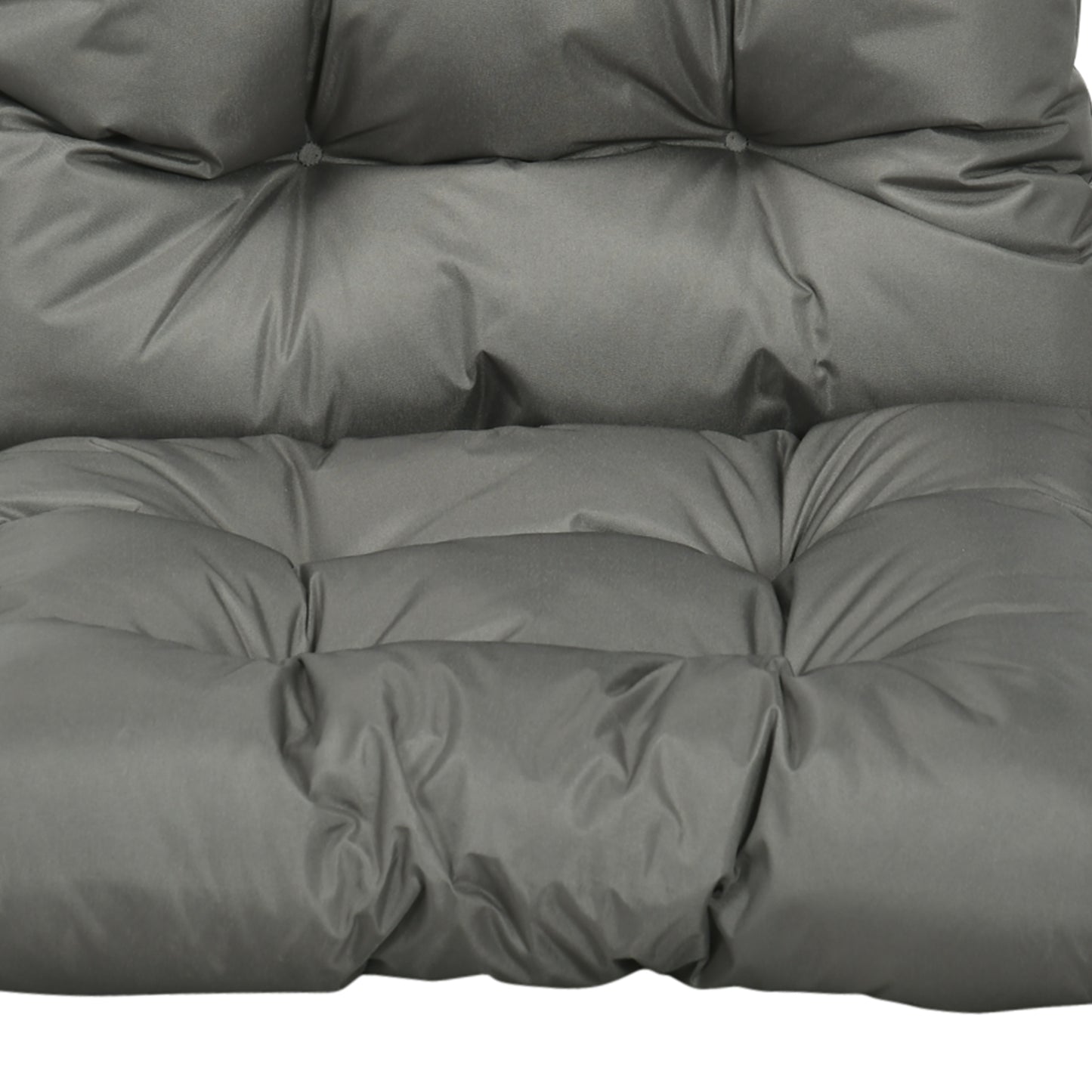 Outsunny Replacement Seat/Back Cushion, with Fastenings - Dark Grey