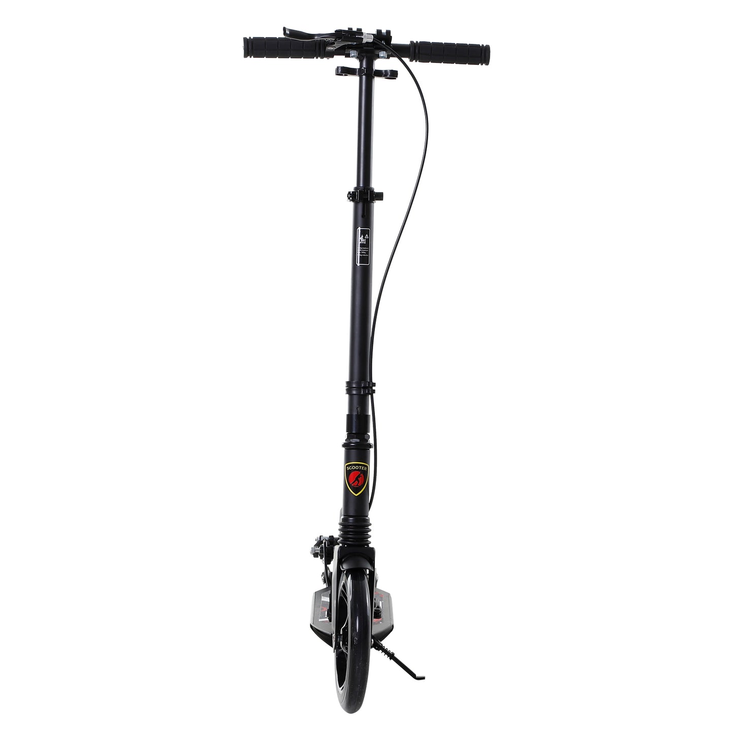 HOMCOM Teen/Adults Aluminium Folding Kick Scooter w/ Adjustable Handlebar Black