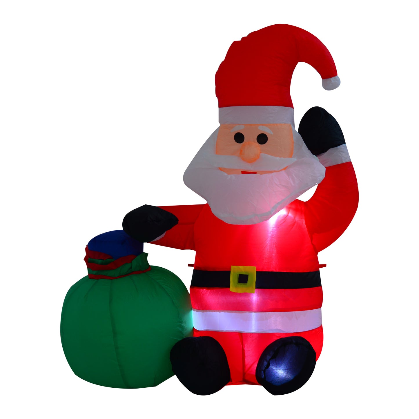 HOMCOM Inflatable Blow up Christmas Santa Claus 120cm LED