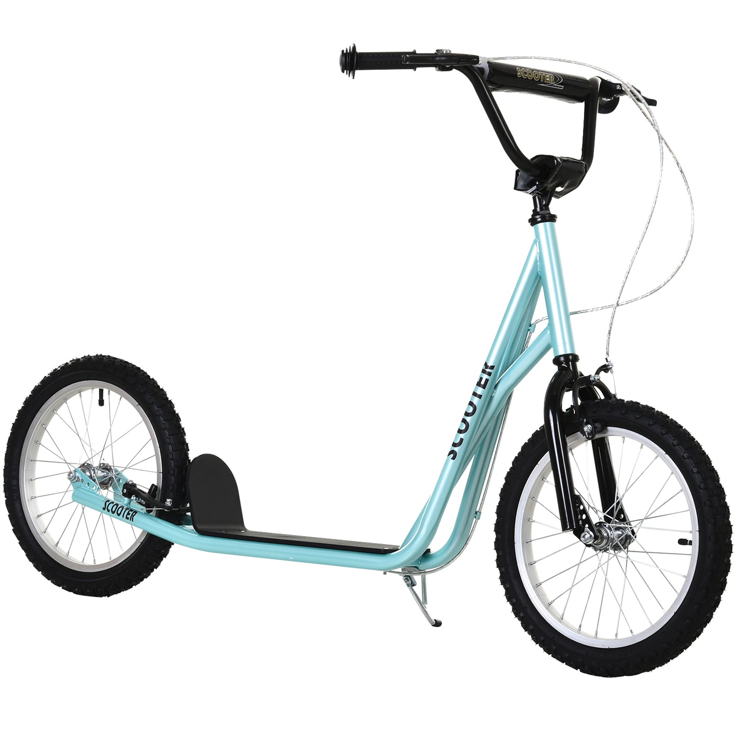 HOMCOM Kids Steel Frame Adjustable Kick Scooter Blue