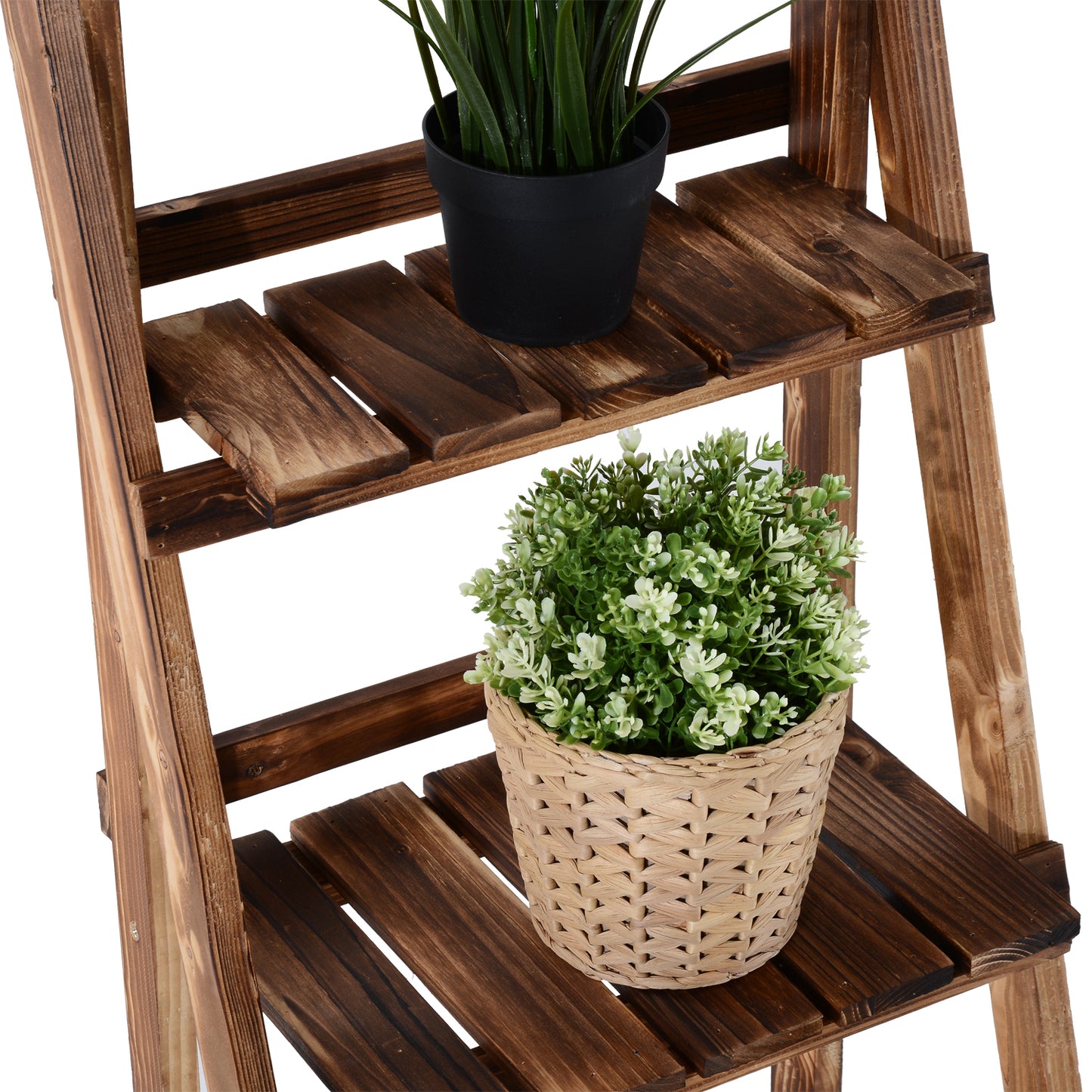 Outsunny Flower Stand, 40Lx37Wx93H cm, Wood