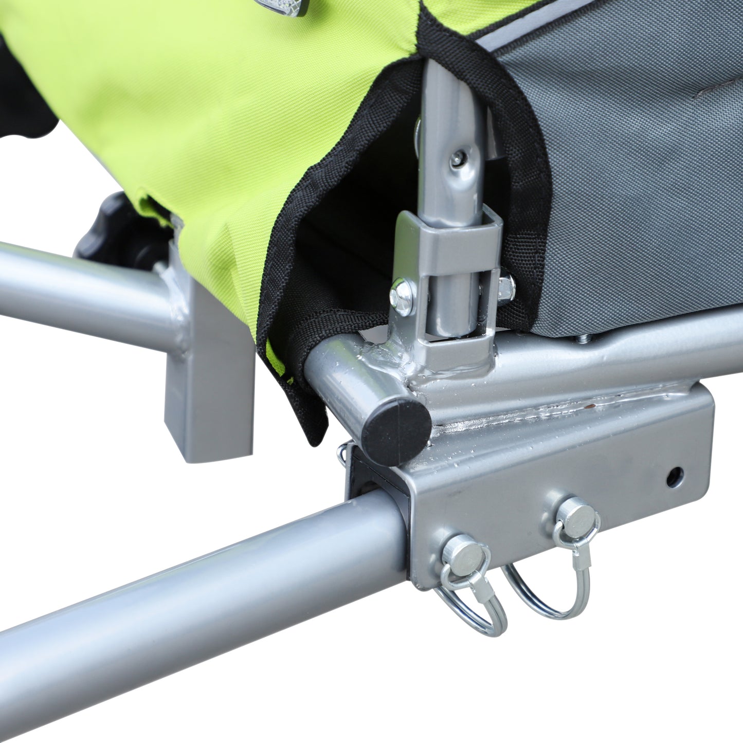 Pawhut Steel Pet Bicycle Trailer 360 Rotatable 3 Wheel Carrier Green