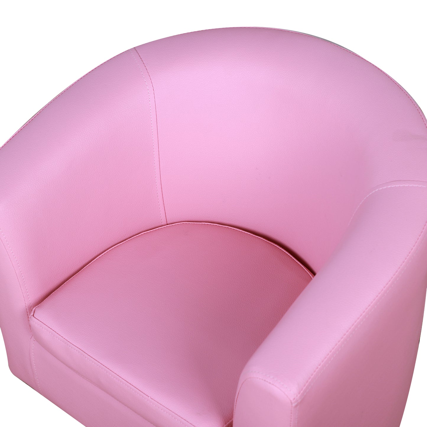 HOMCOM Kids Toddler Sofa Children's Armchair Footstool with Thick Padding Antiskid Foot Pads 30 x 28 x 21cm Pink