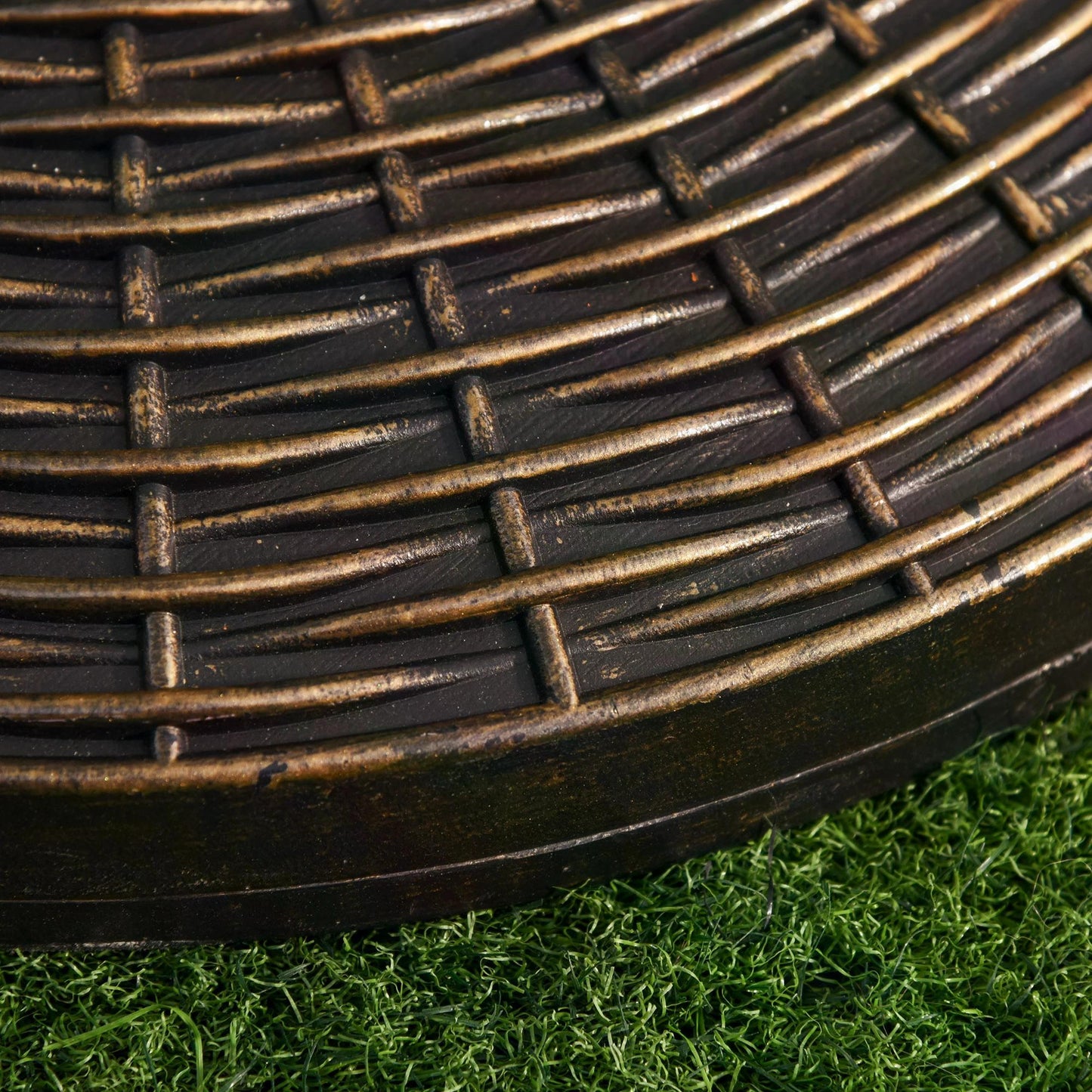 Outsunny 25kg Round Parasol Base Weight Stand Holder Antique Bronze