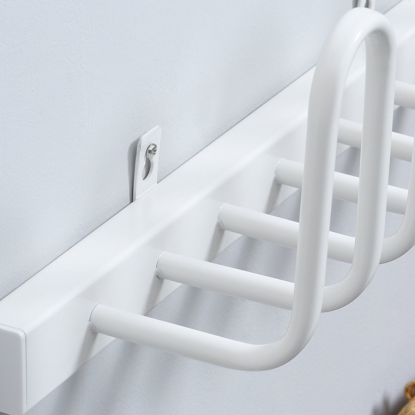 HOMCOM 2 Pairs Electric Shoe Dryer, Wall Mounted Shoe Warmers White