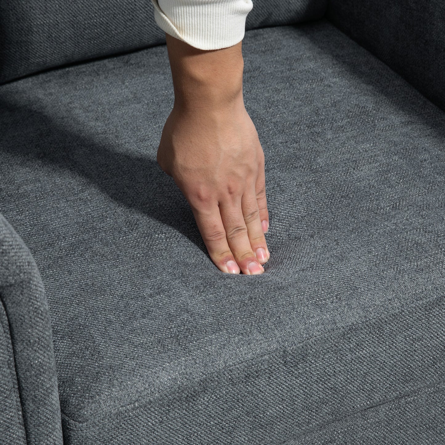 HOMCOM Vintage Accent Chair Upholstered Occasional Chair with Back Pillow Rolled Arms GourdShaped Rubber Wood Legs Grey