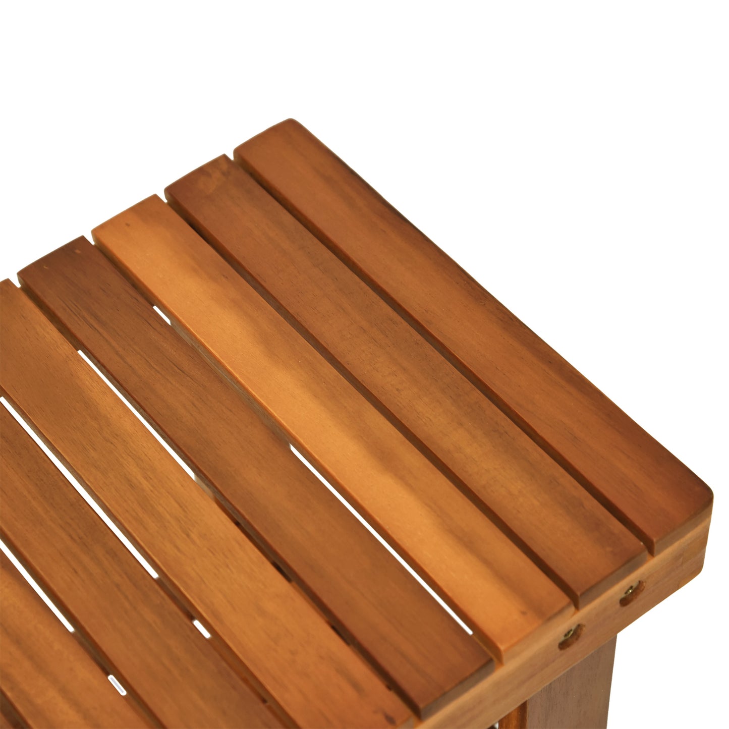 HOMCOM Acacia Wood Shoe Bench, 3-Tier Shoe Storage Rack, Hallway Organizer Shelf, for Entryway, Living Room, Bedroom, 50 x 28 x 45 cm, Teak 3-tier Rack