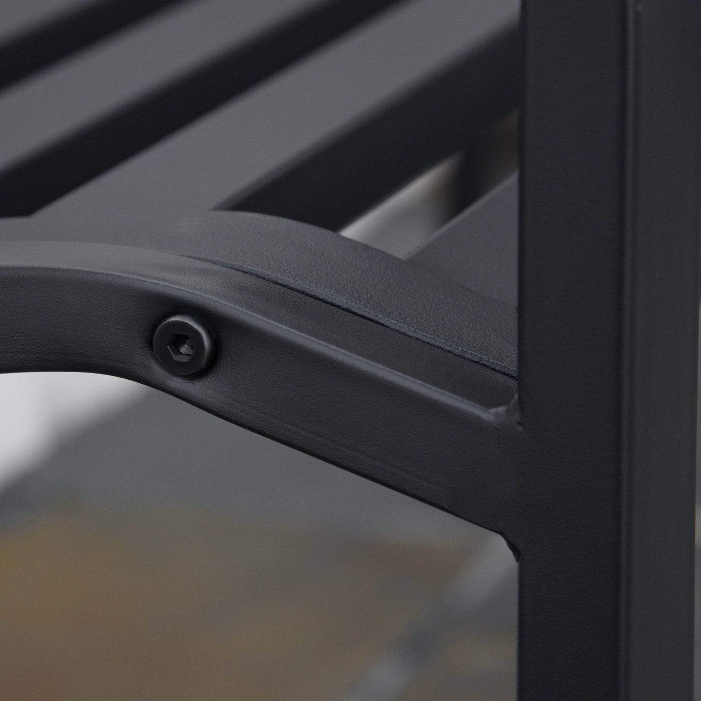 Outsunny 2-Seater Outdoor Garden Bench Antique Park Loveseat Chair with Armrest for Yard, Lawn, Porch, Patio, Steel