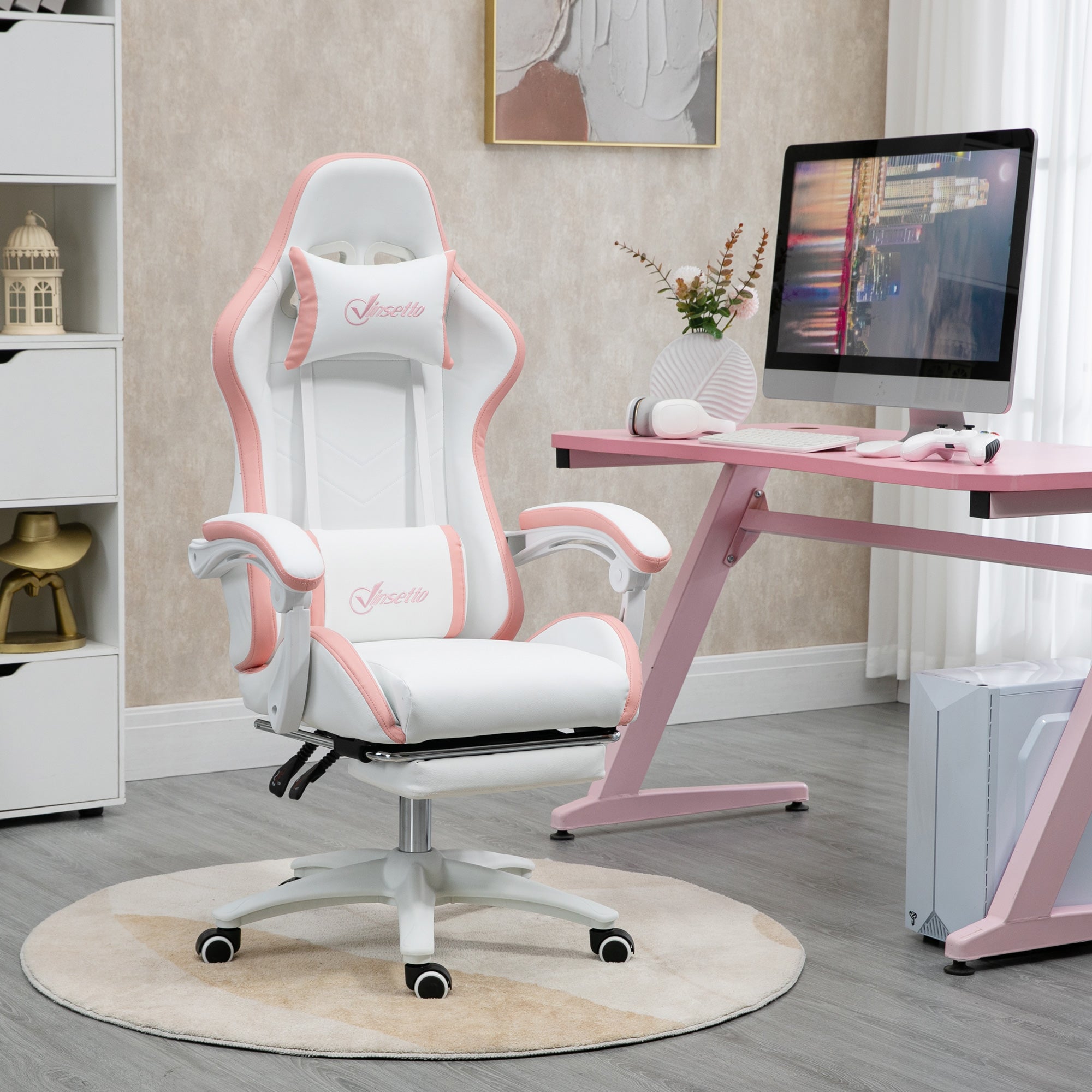 Vinsetto Racing Gaming Chair Reclining PU Leather Computer