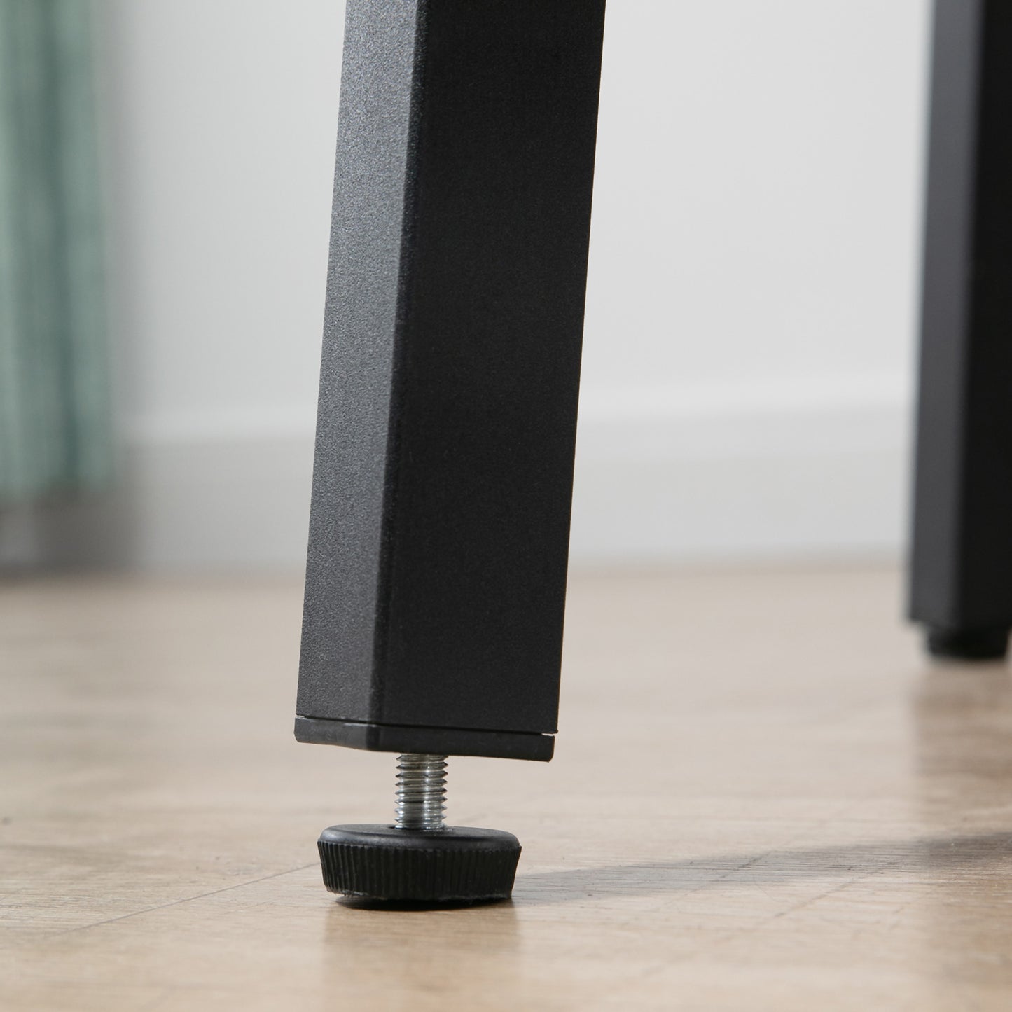 HOMCOM 85cm Dining Room Table, Industrial Style Kitchen Table Round with Steel Legs, Rustic Brown