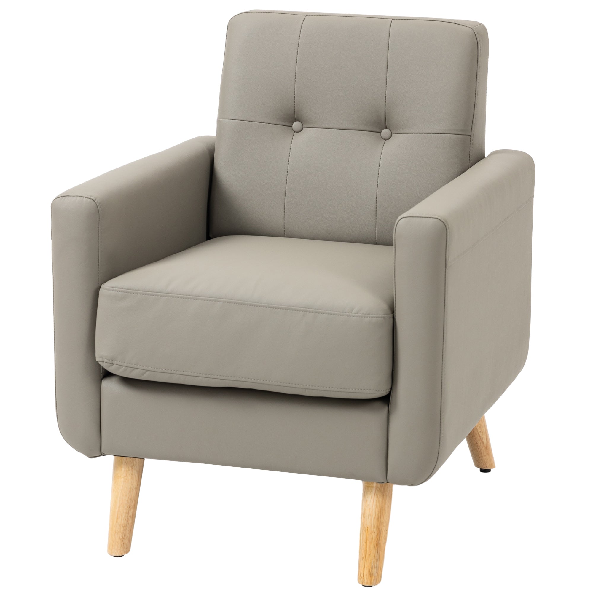 Accent chair with online light wood legs