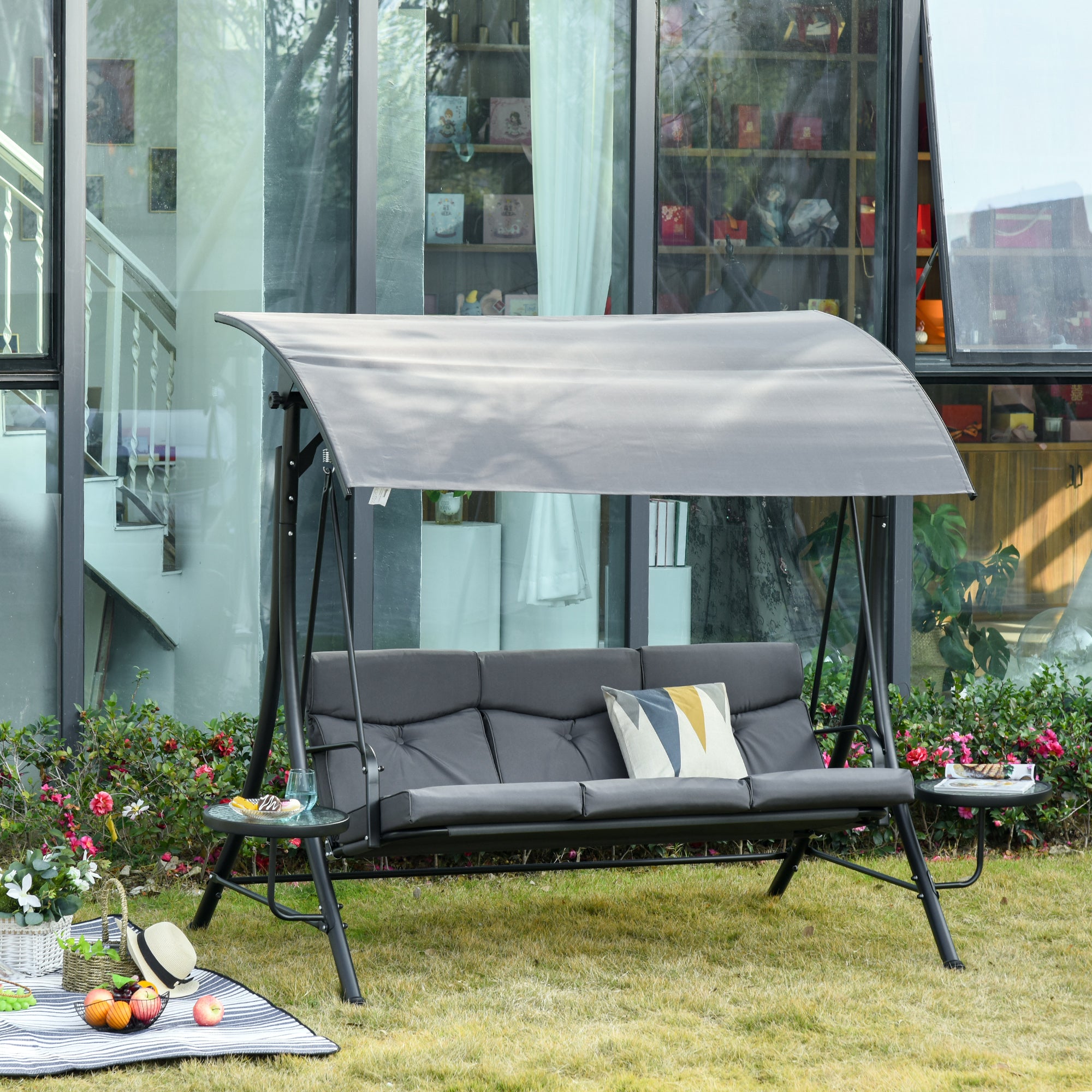 3 seater garden online swing cover