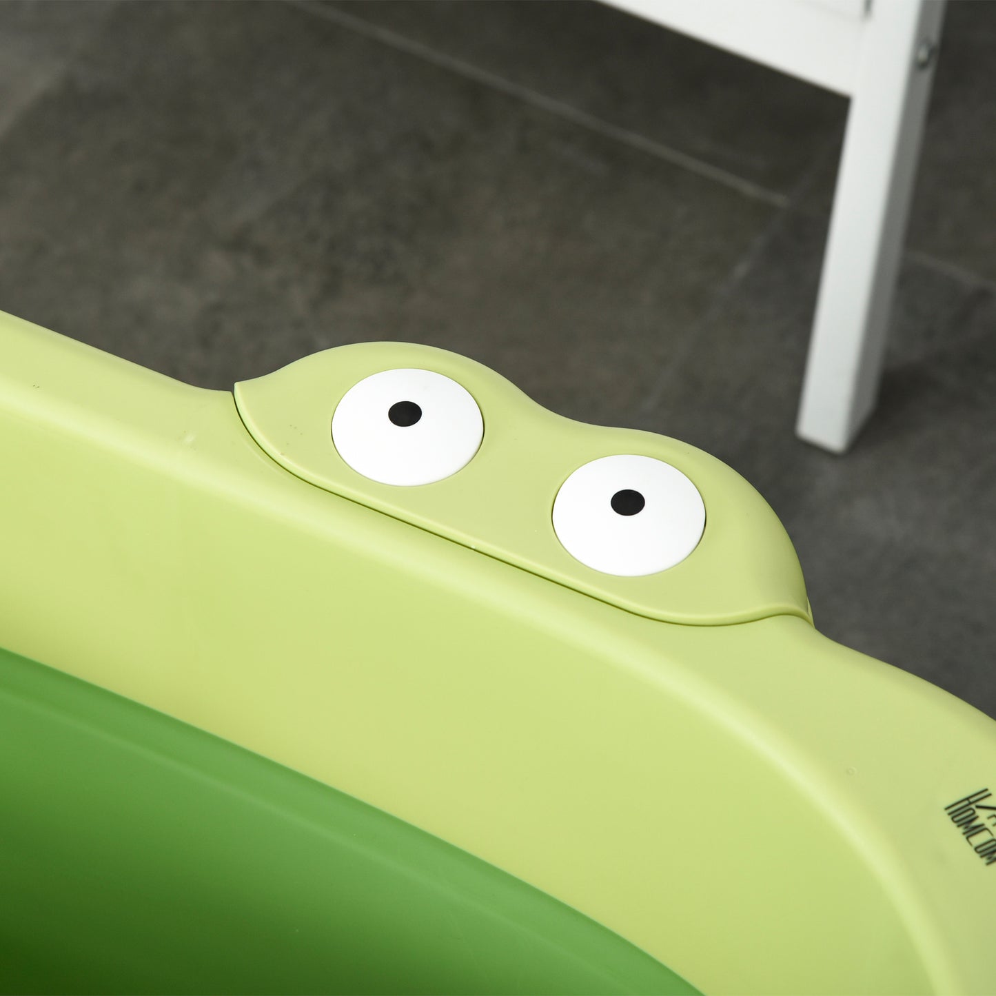 HOMCOM Baby Bath Tub for 0-6 Years Collapsible Non-Slip Portable with Stool Seat Green