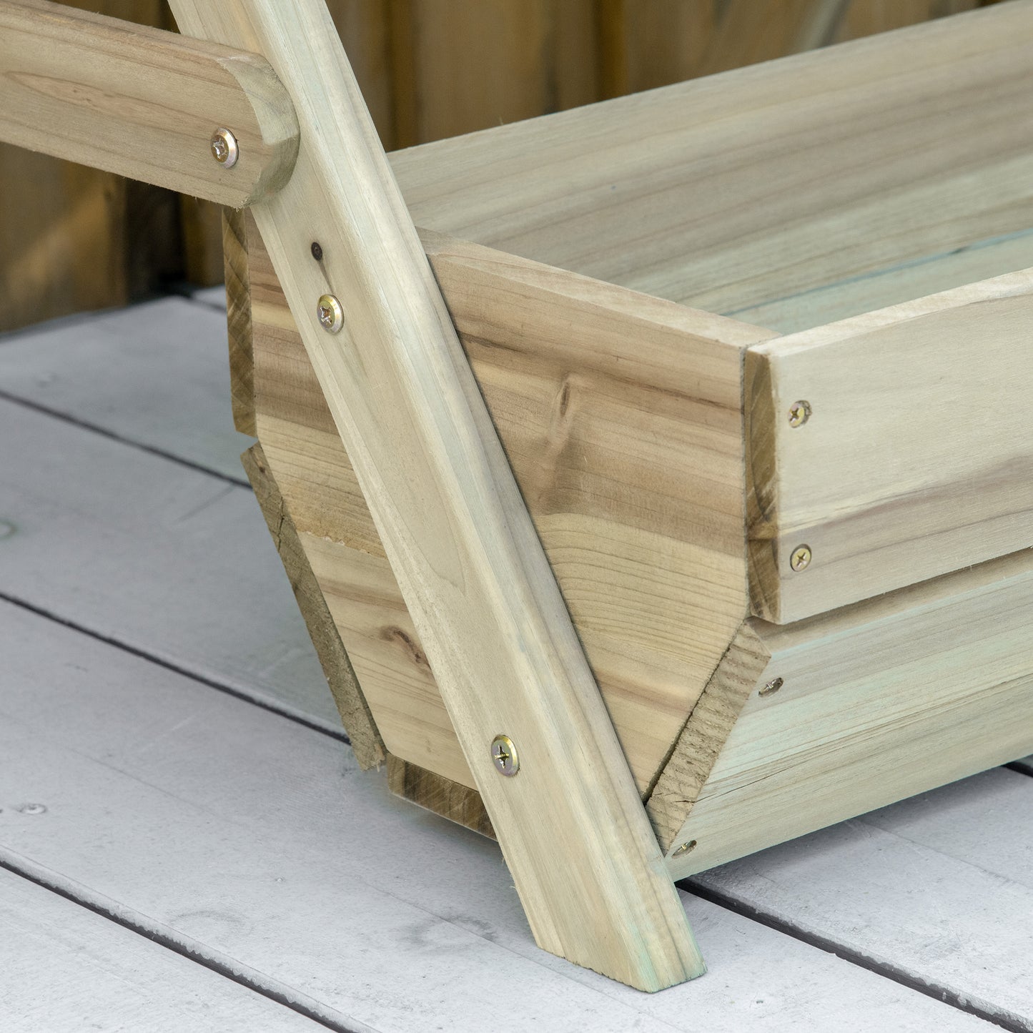 Outsunny 3 Tier Raised Garden Bed Wooden Elevated Planter Box Kit for Flower, Vegetable, Herb, 120 x 68 x 80cm, Green Kit,