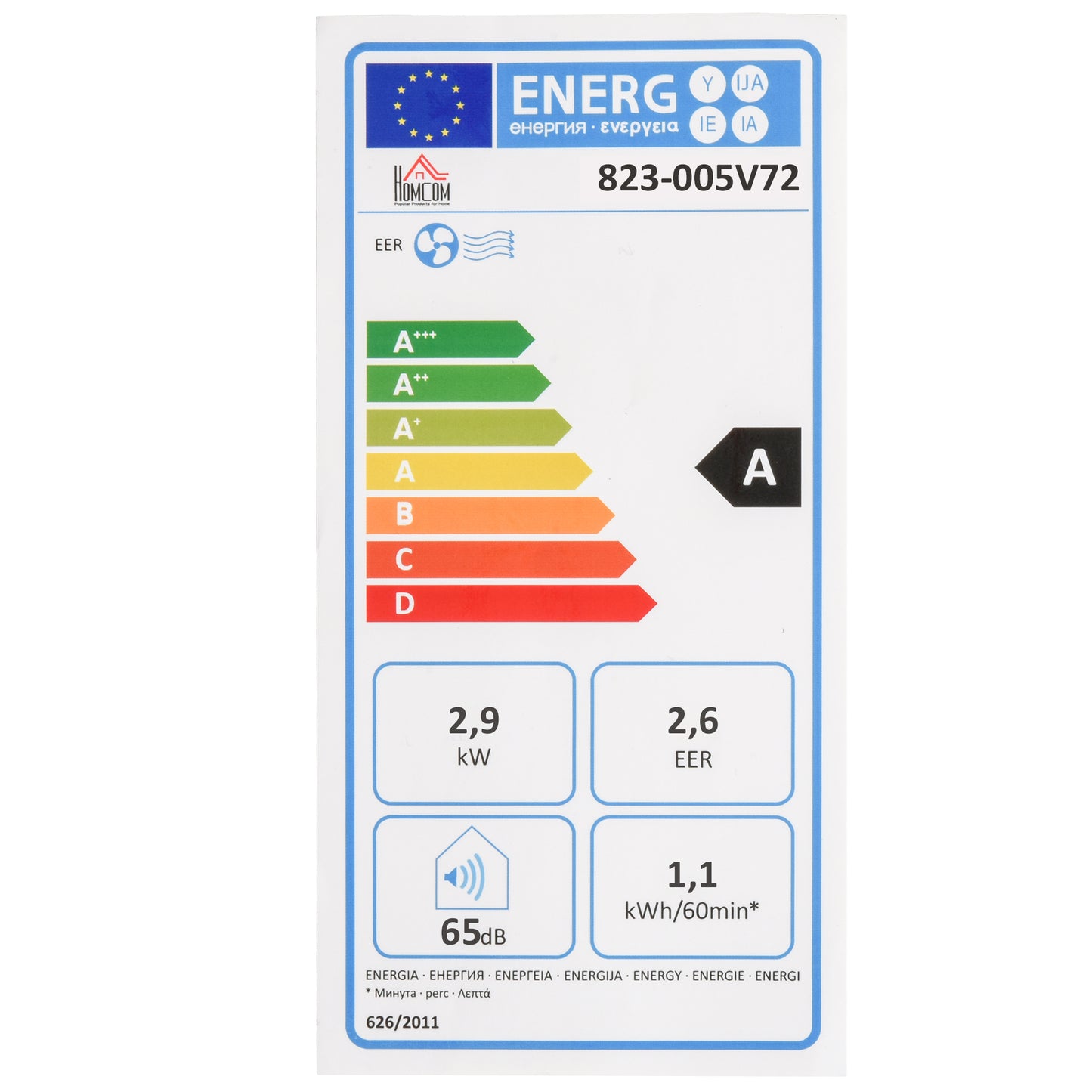 HOMCOM 10000 BTU 4-In-1 Compact Portable Mobile Air Conditioner Unit Cooling Dehumidifying Ventilating w/ Fan Remote LED Display 24 Hr Timer Auto Shut-Down Home Office