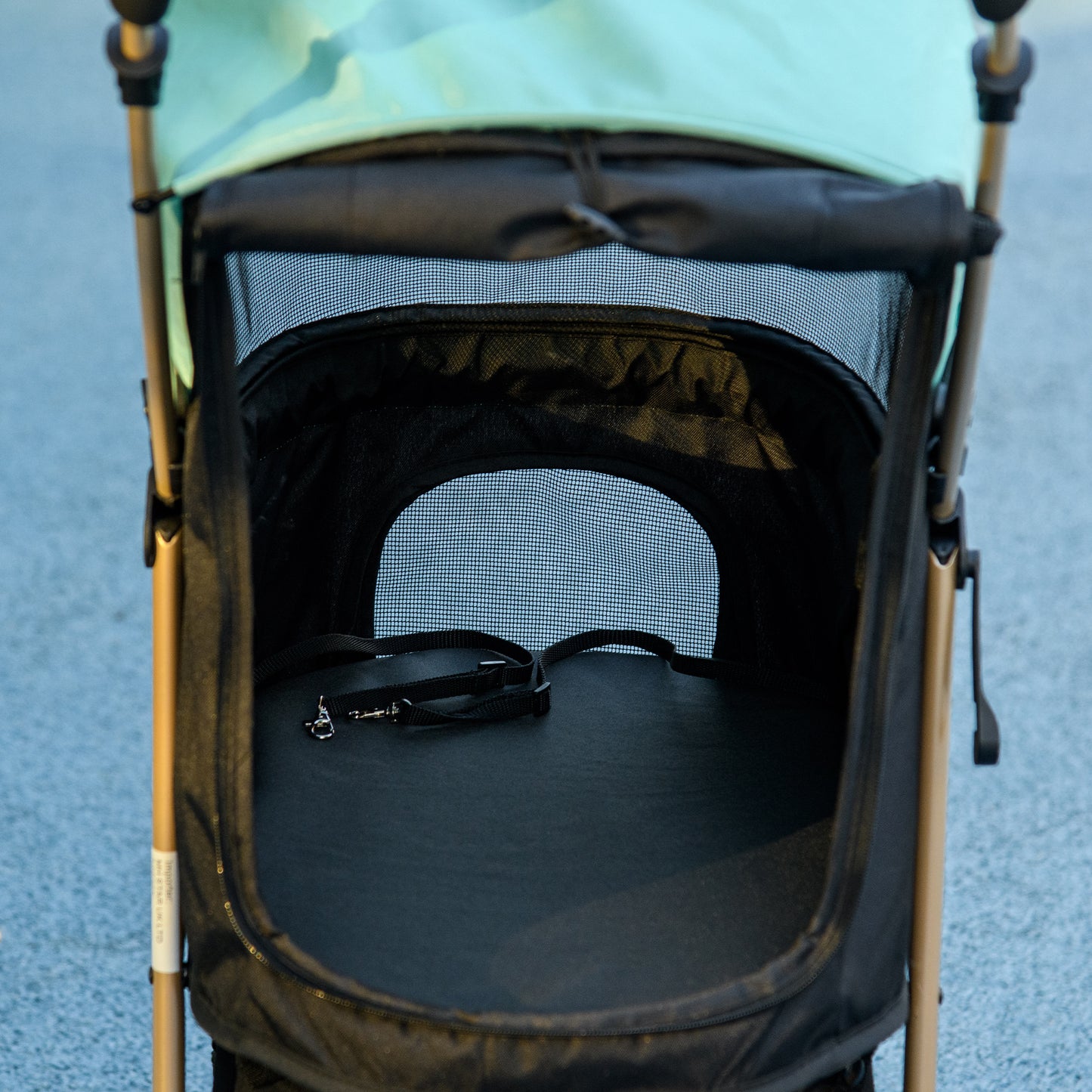 PawHut Oxfoad Pet Stroller for Small Minature Dogs with Rain Cover Green