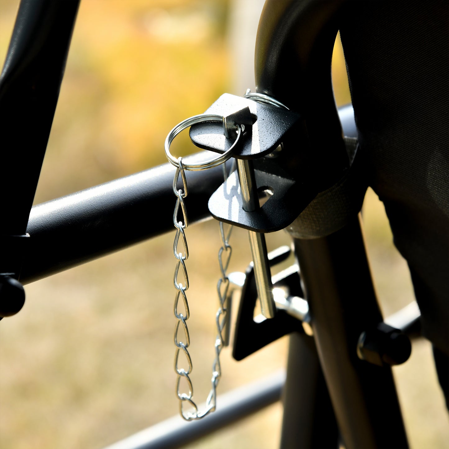 Outsunny Outdoor 2-in-1 Patio Swing Chair Lounger 3 Seater Garden Bench Hammock Bed Convertible Tilt Canopy W/ Cushion, Dark Grey Cushion