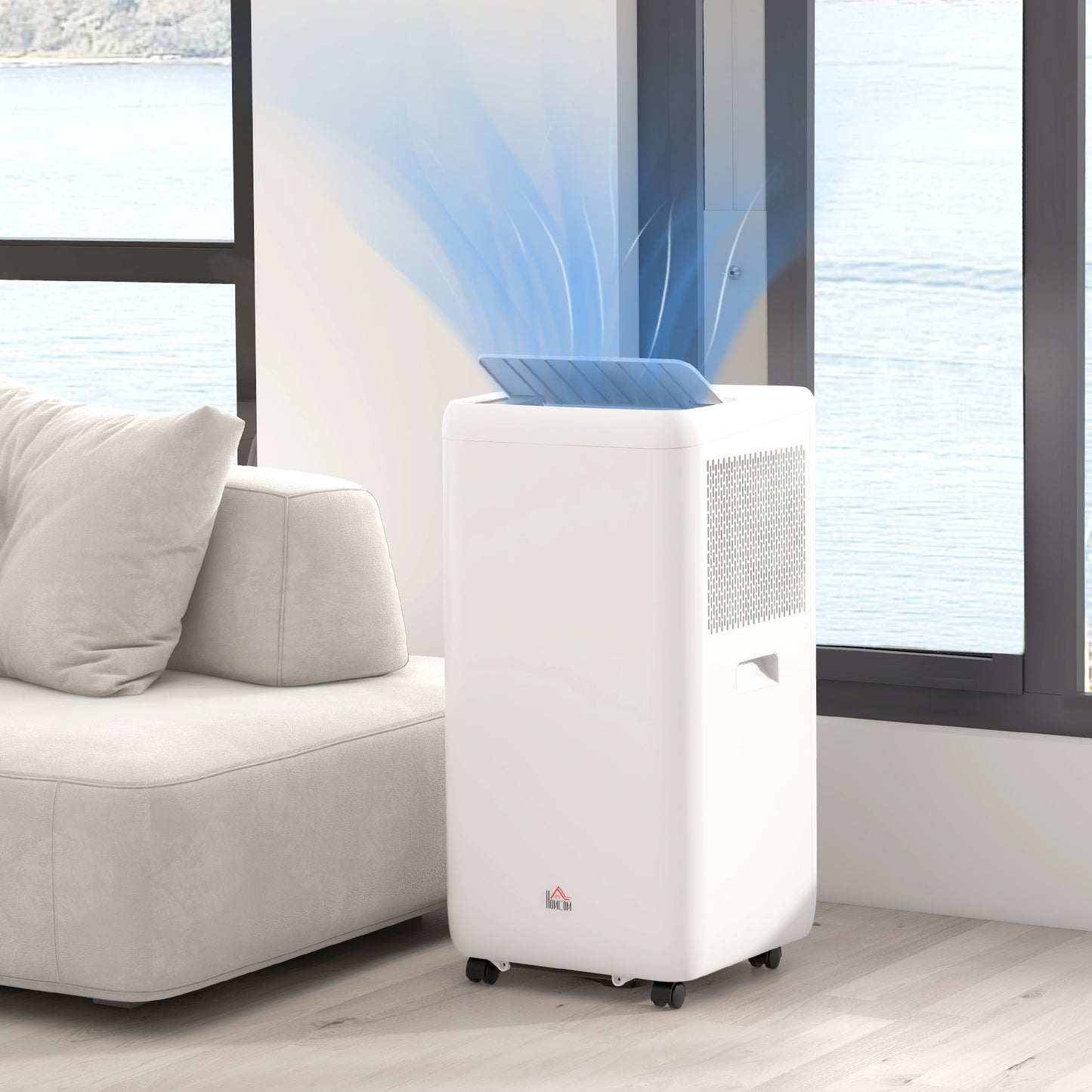 HOMCOM 12,000 BTU Mobile Air Conditioner for Room up to 28m with Dehumidifier Auto & Sleep Mode 24H Timer Wheels