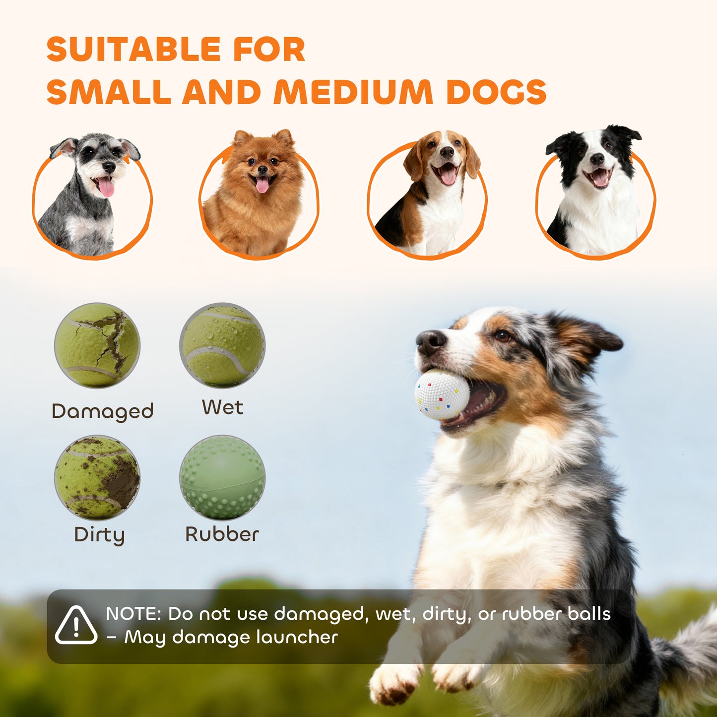 PawHut Automatic Dog Ball Launcher with 5 ETPU Tennis Balls 2.3", 3 Distance Settings 6m/10m/12m, Green