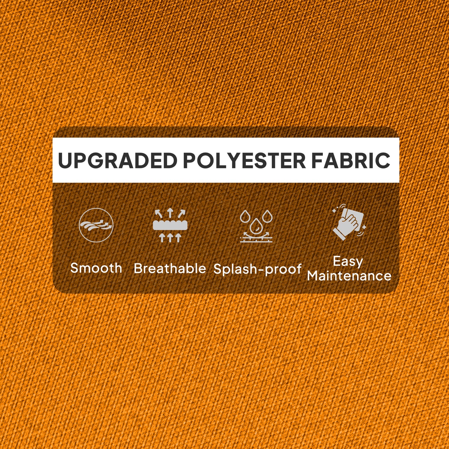 Outsunny Tufted Adirondack Chair Cushion, Thick Pad with Backrest & Ties, Orange