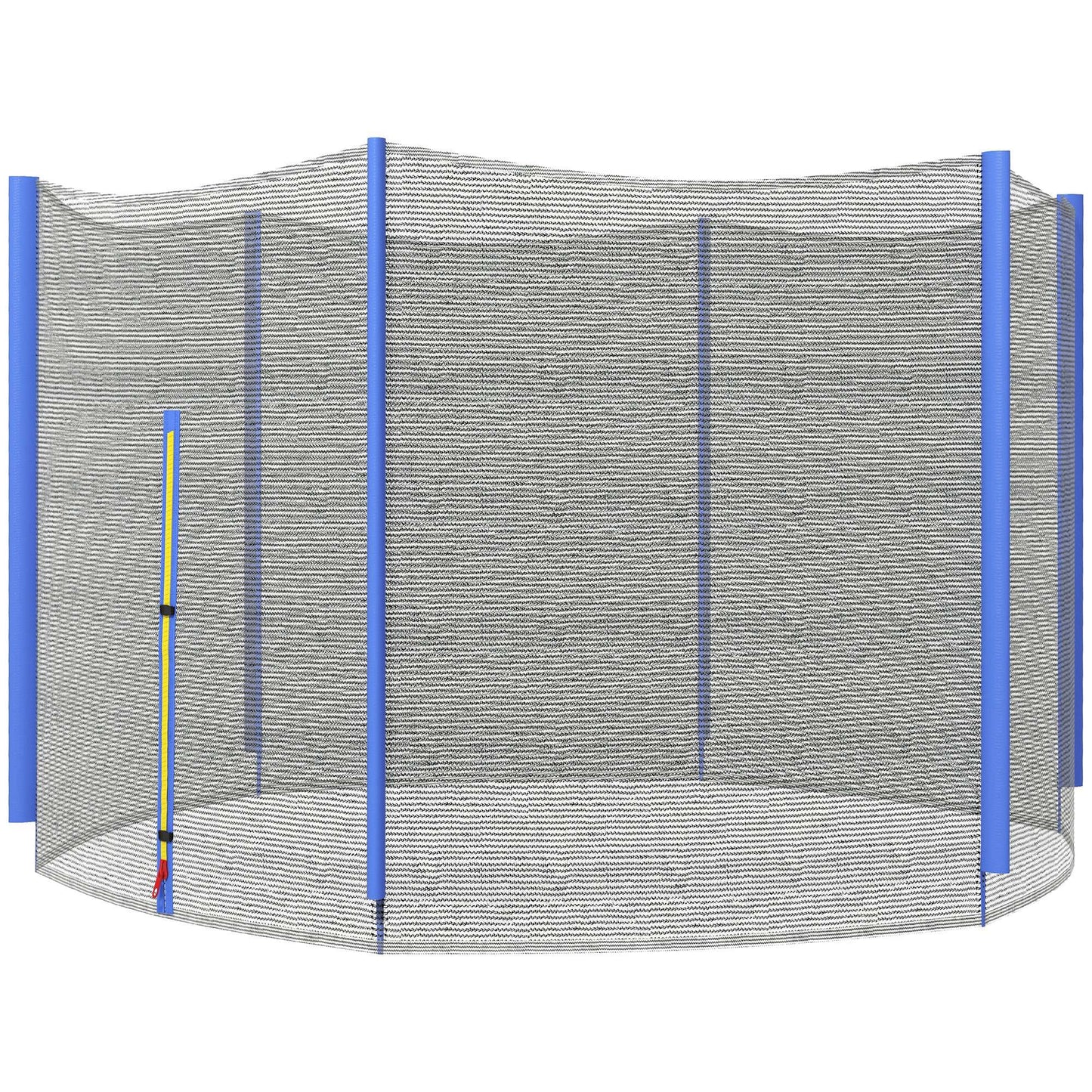 SPORTNOW 8ft Trampoline Net Replacement with 6 Plastic Pole Covers, Weather-Resistant with Zipped Entrance, Poles Not Included, Blue