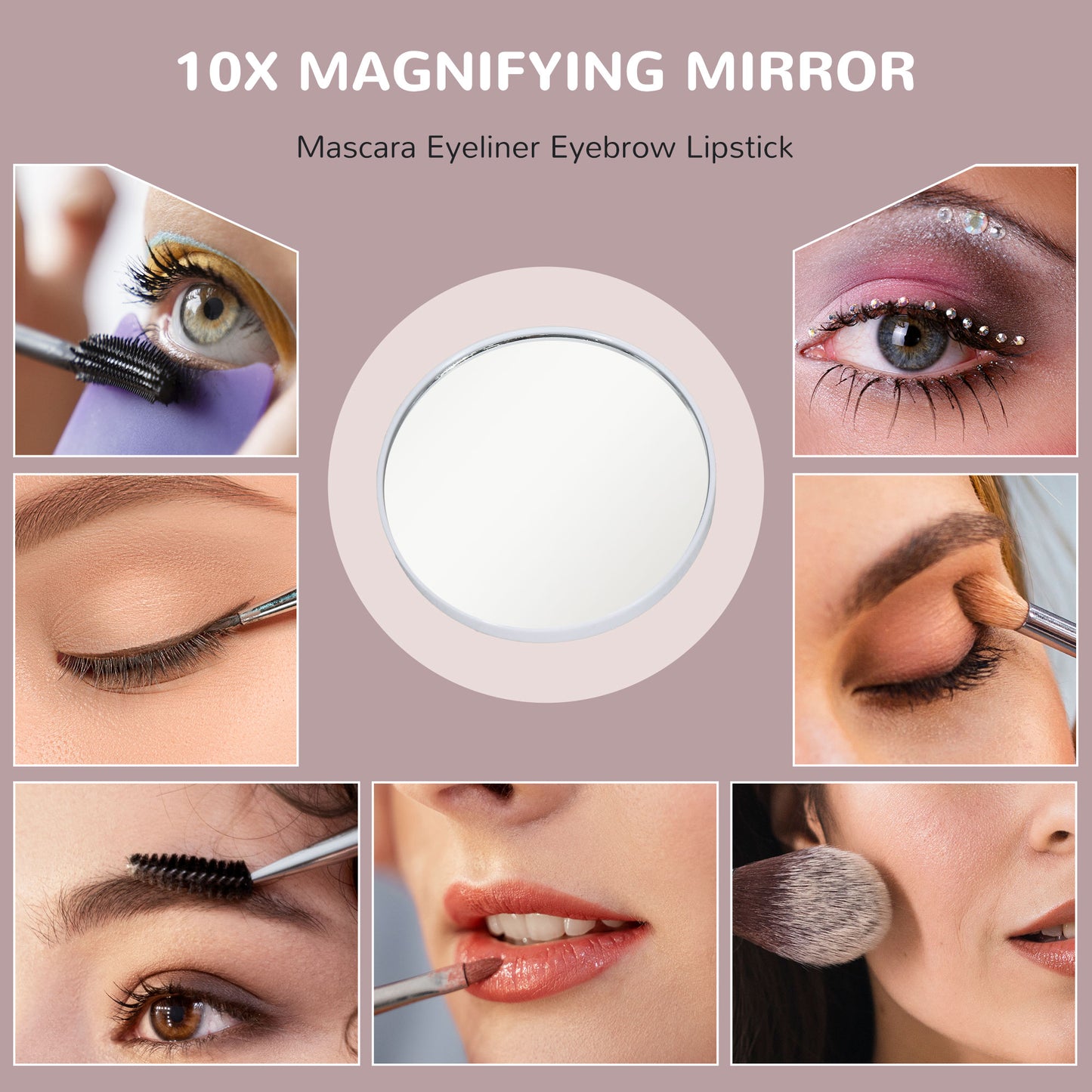 HOMCOM 37x46cm Hollywood Vanity Mirror, 12 LED Bulbs, 3 Colours, USB Port, Touch Screen