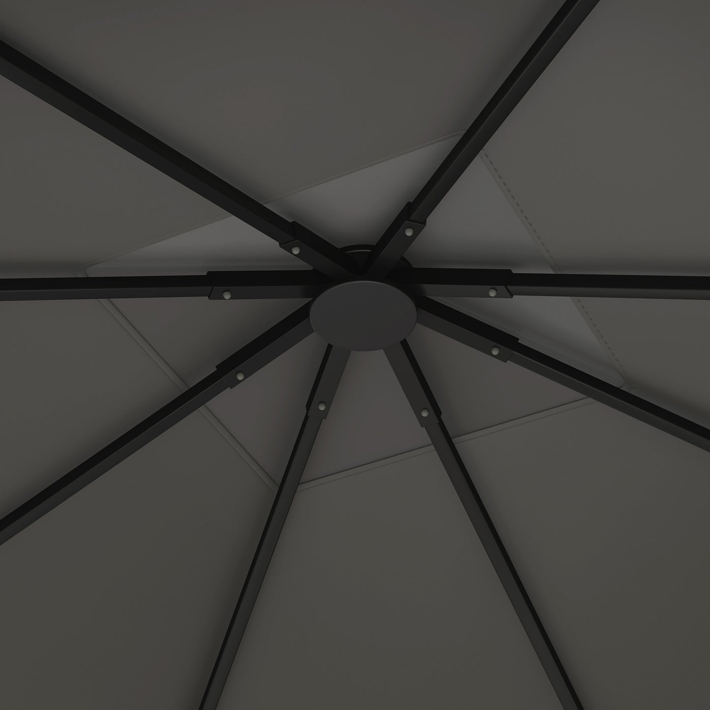 Outsunny 3 x 3(m) Gazebo Canopy Replacement Cover TOP COVER ONLY, Grey