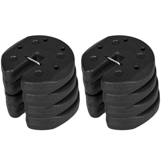 Outsunny Gazebo Weights Set of 8, 24KG Weights for Gazebo Legs with Reinforce Pins and Carry Belt, for Gazebos Shelters Marquees Tents