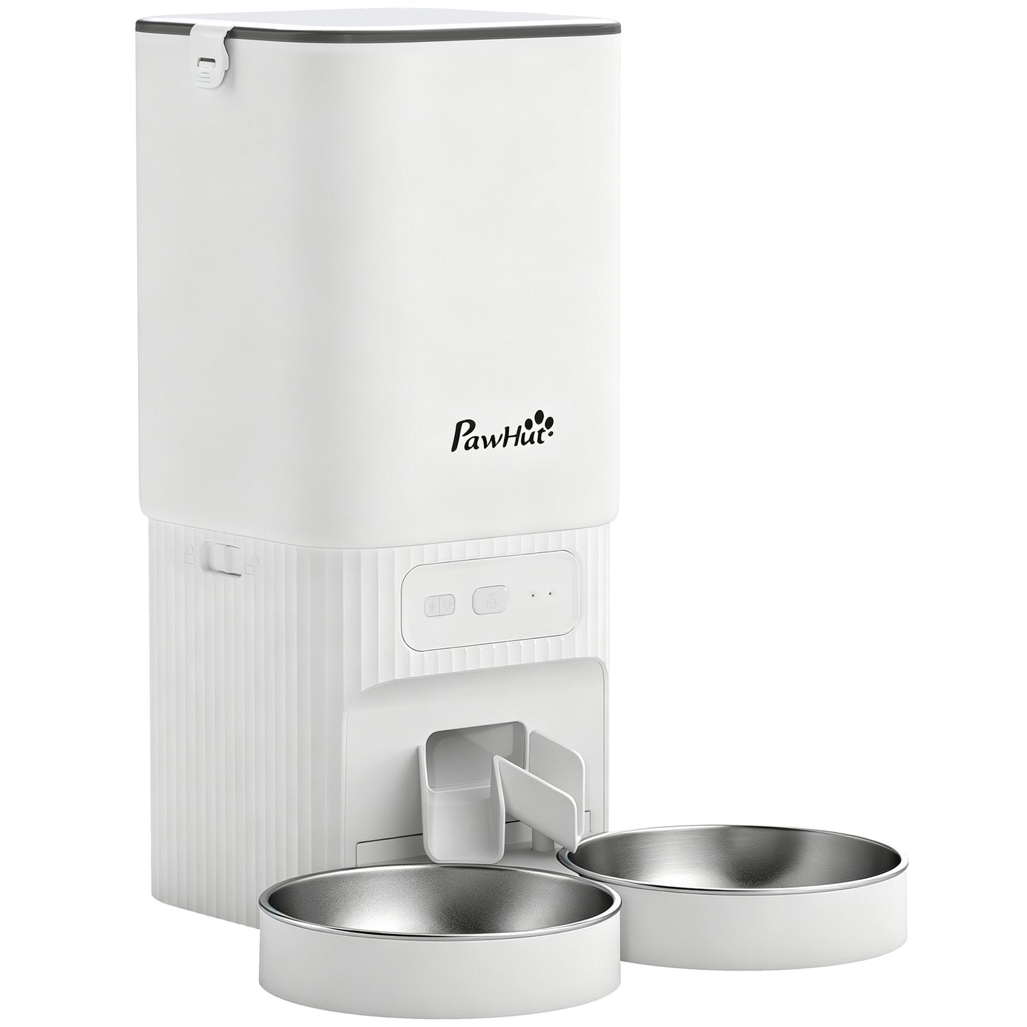 PawHut 7L Automatic Cat Feeder with App Control, 2.4G/5G WiFi, Timer, 15 Meals/Day, Dual Power, 10s Voice Recording, Anti-Clog