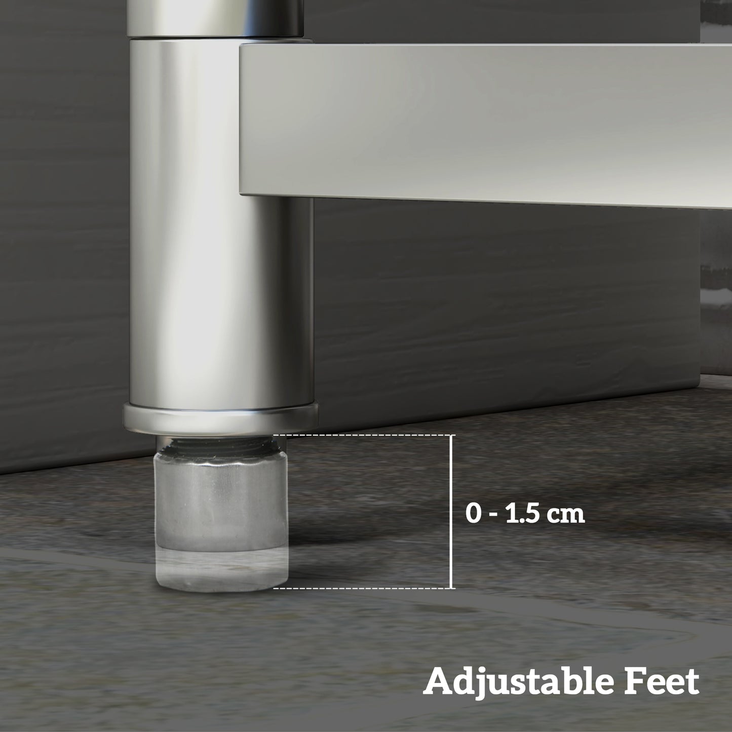 HOMCOM Outdoor Utility Sink, Stainless Steel Free Standing Single Bowl with Hot/Cold Water Pipe & Storage Shelf, 55 x 50 x 100 cm, for Laundry/Garage