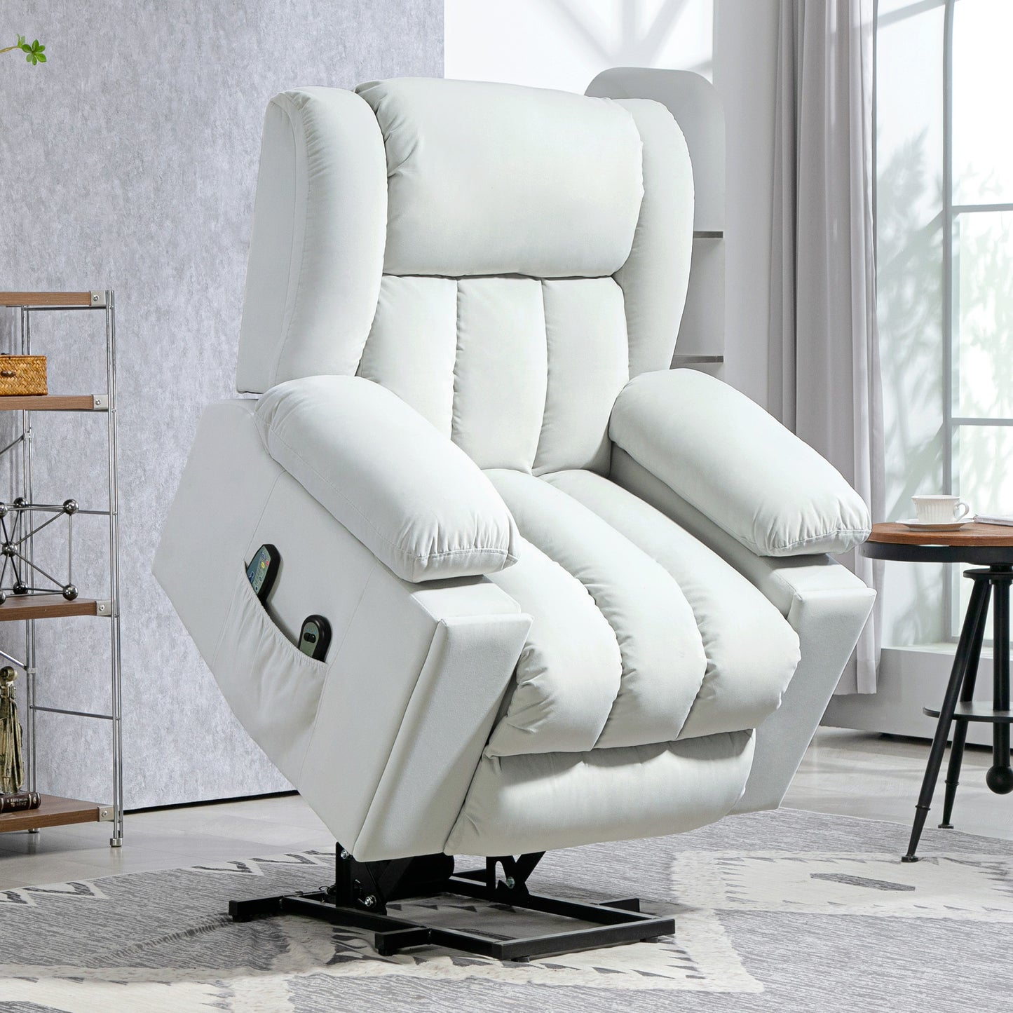 HOMCOM Power Lift Recliner Chair with Vibration Massage and Heat, Electric Lift Chair for Elderly