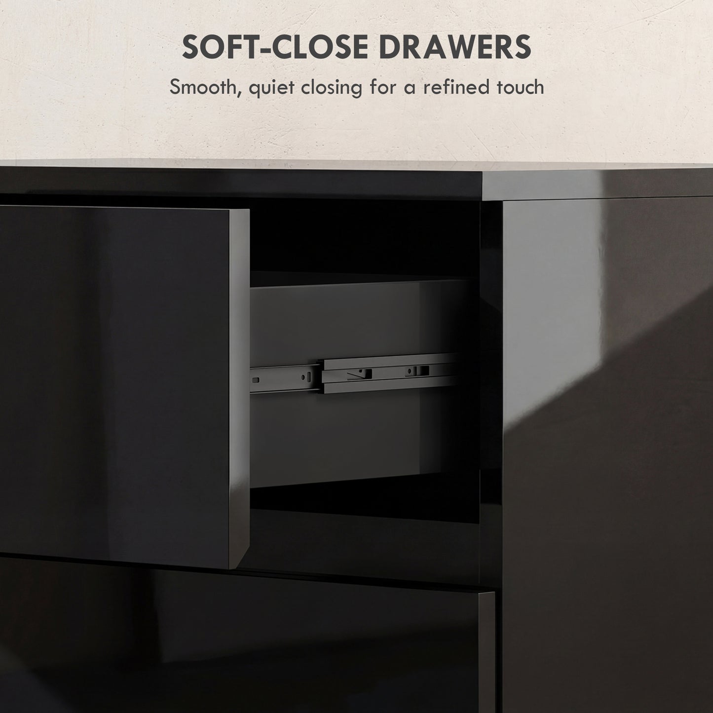 HOMCOM Chest of Drawers, 4-Drawer Storage, Modern Dresser, Storage Drawer Unit for Bedroom