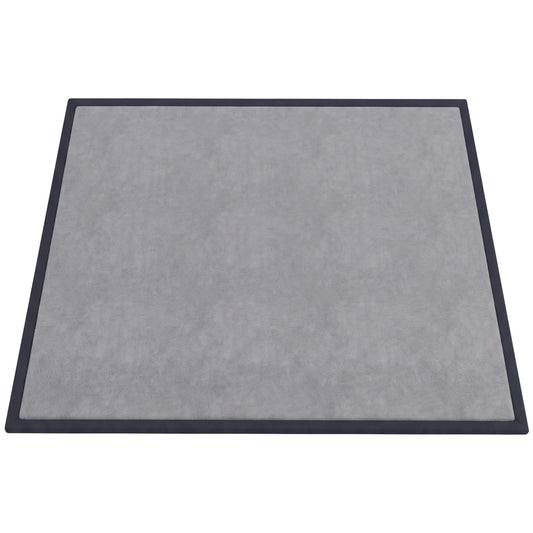 AIYAPLAY Baby Play Mat, 3CM Thick Foam Playmat Rug, Soft Flannel, Non-Slip, Water Resistant, Easy Care, 127 x 127 cm, Dark Grey