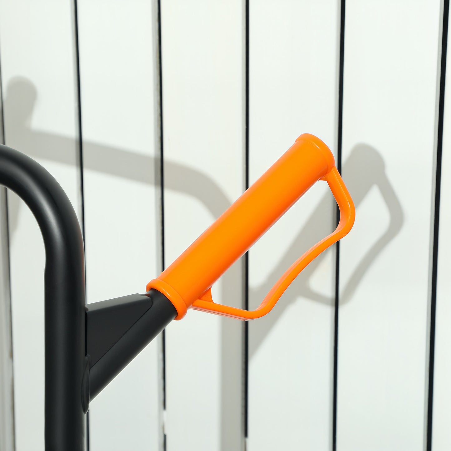 DURHAND Six-Wheel Folding  Sack Barrow Trolley - Black/Orange