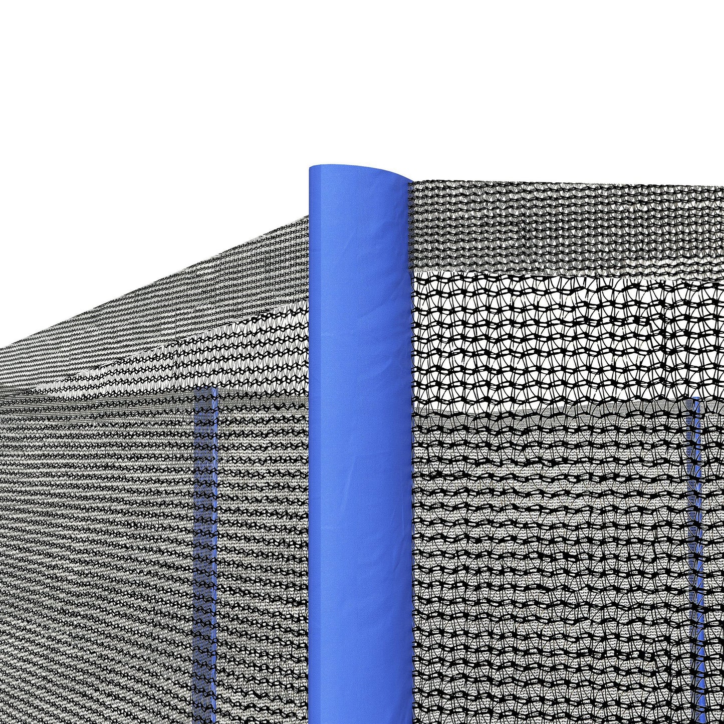 SPORTNOW 8ft Trampoline Net Replacement with 6 Plastic Pole Covers, Weather-Resistant with Zipped Entrance, Poles Not Included, Blue
