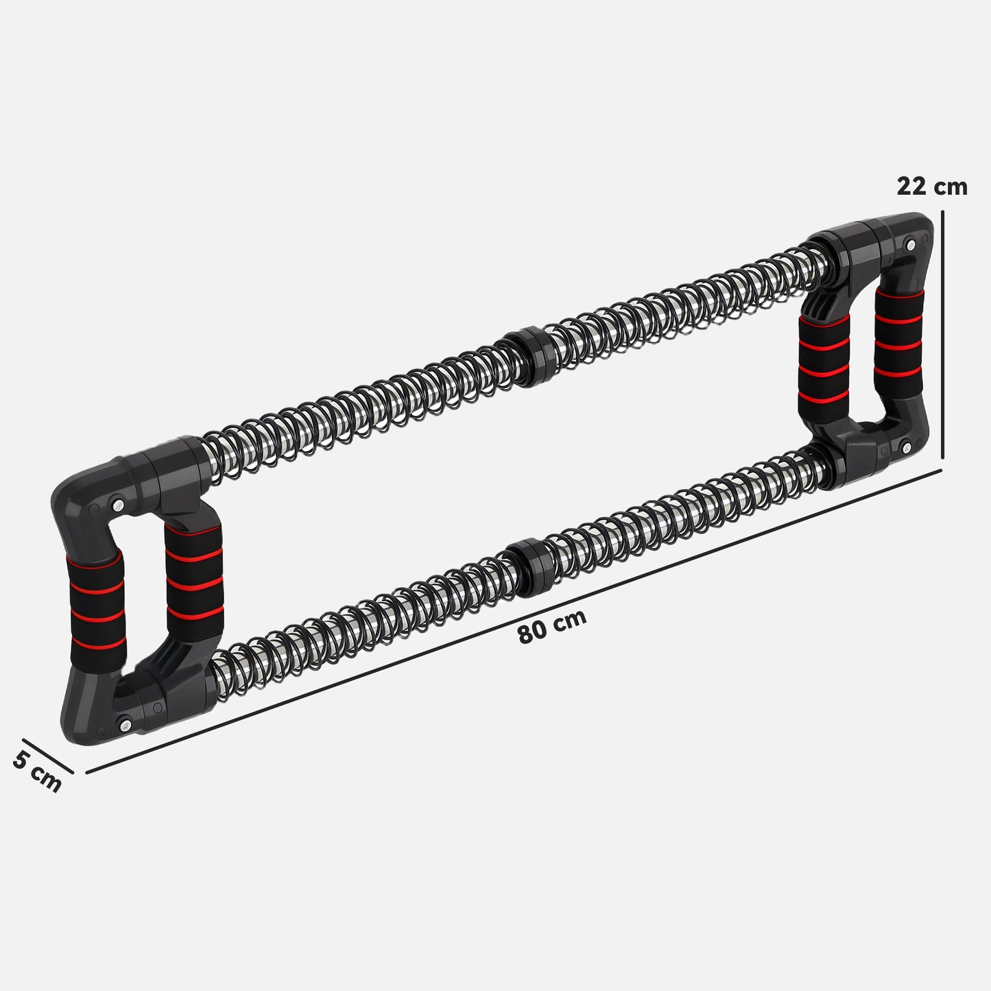 SPORTNOW Chest Expander, Arm Chest Exerciser with 10-80kg Adjustable Spring Resistance for Men and Women Home Gym, Office or Travel Workout