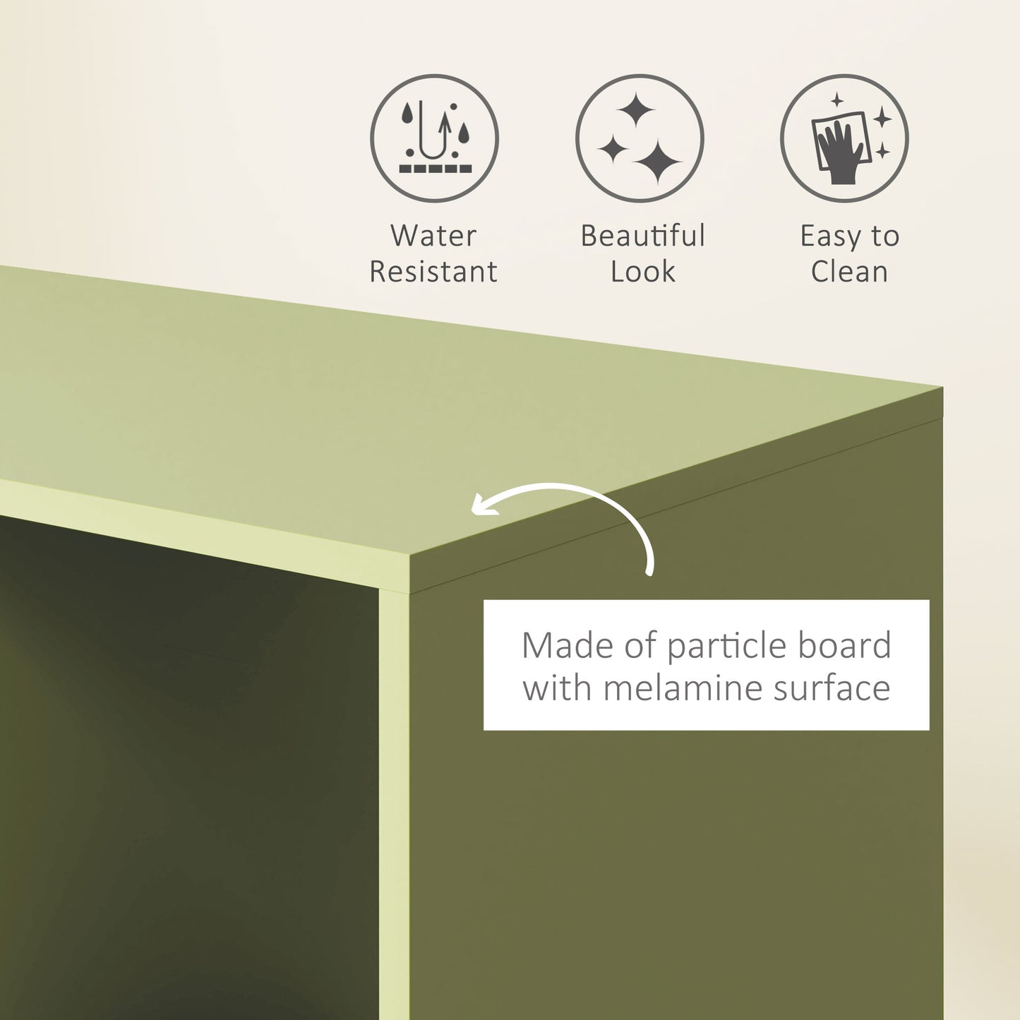 HOMCOM Wardrobe on Wheels with Clothes Rail, Storage Shelves, Mobile Garment Rack for Bedroom, Hallway, Cloakroom, Green